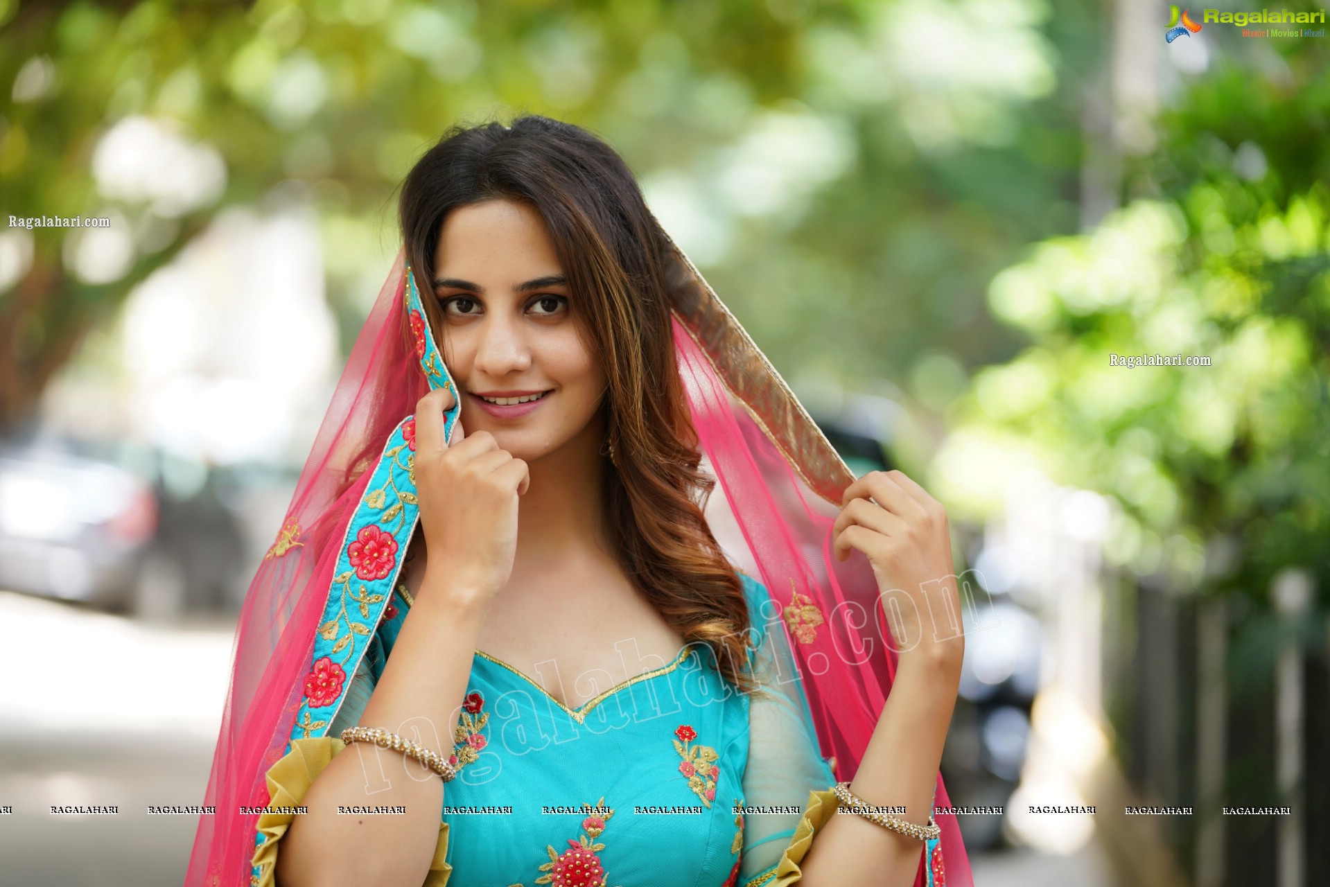 Tejal Tammali in Cyan Blue Embellished Lehenga, Exclusive Photoshoot