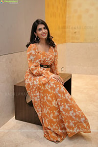 Sravanthi Chokarapu in Orange Floral Saree
