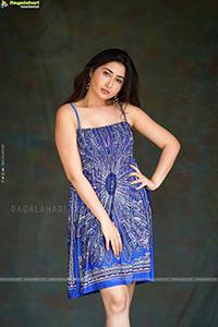 Harshada Patil in Blue Printed Mini Dress