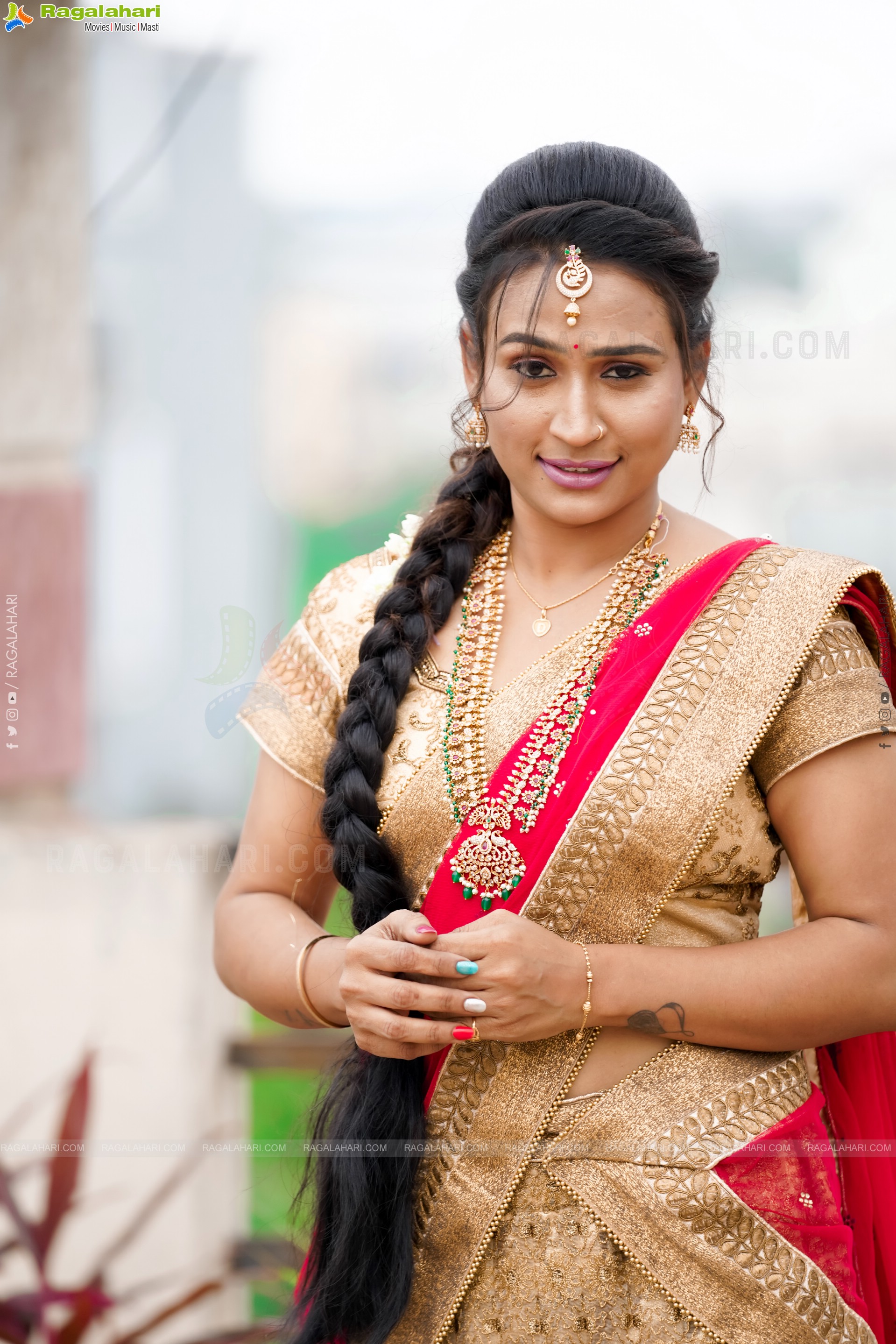 Shaheen Shaik in Traditional Half Saree, Exclusive Photoshoot