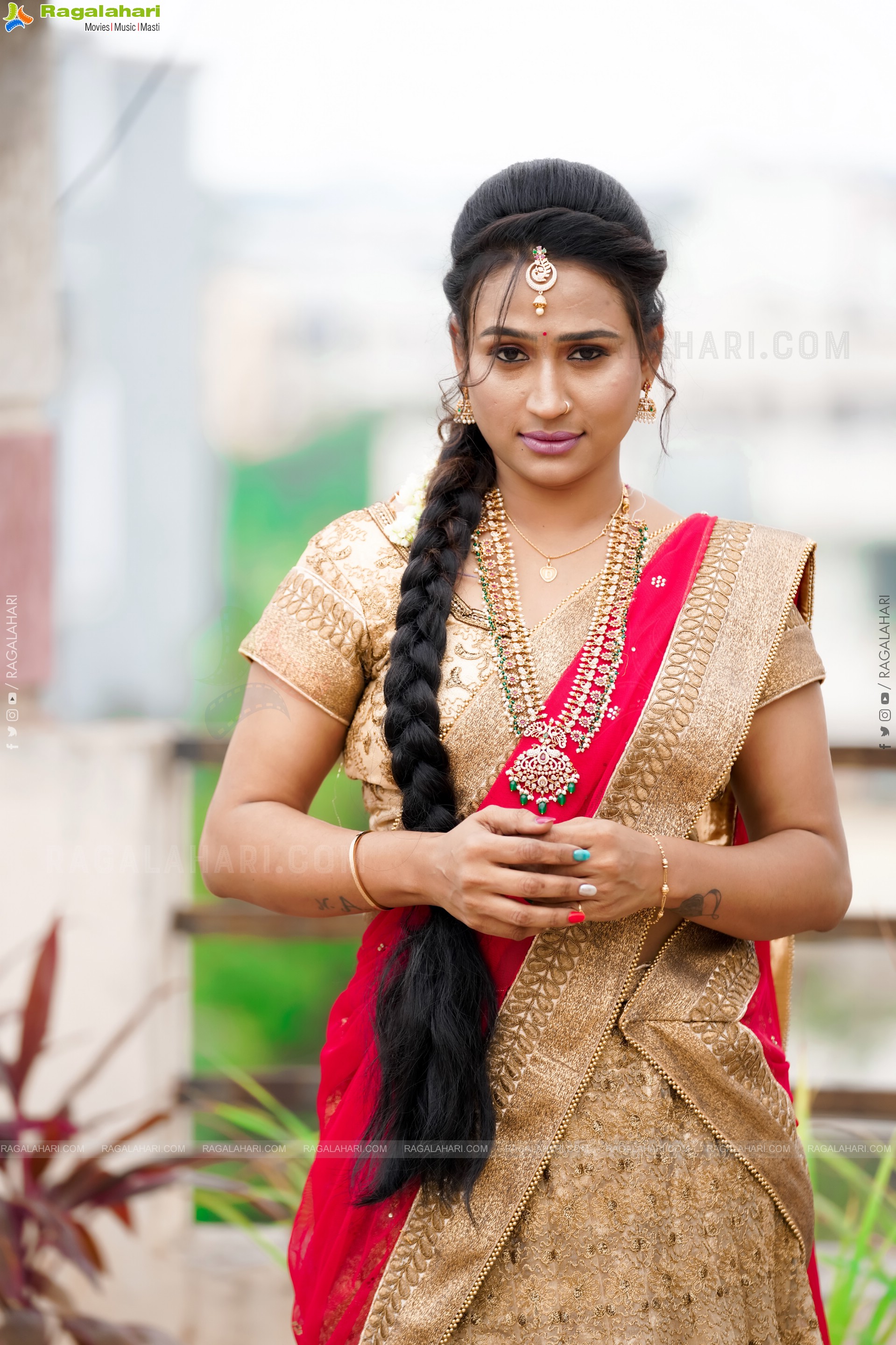 Shaheen Shaik in Traditional Half Saree, Exclusive Photoshoot