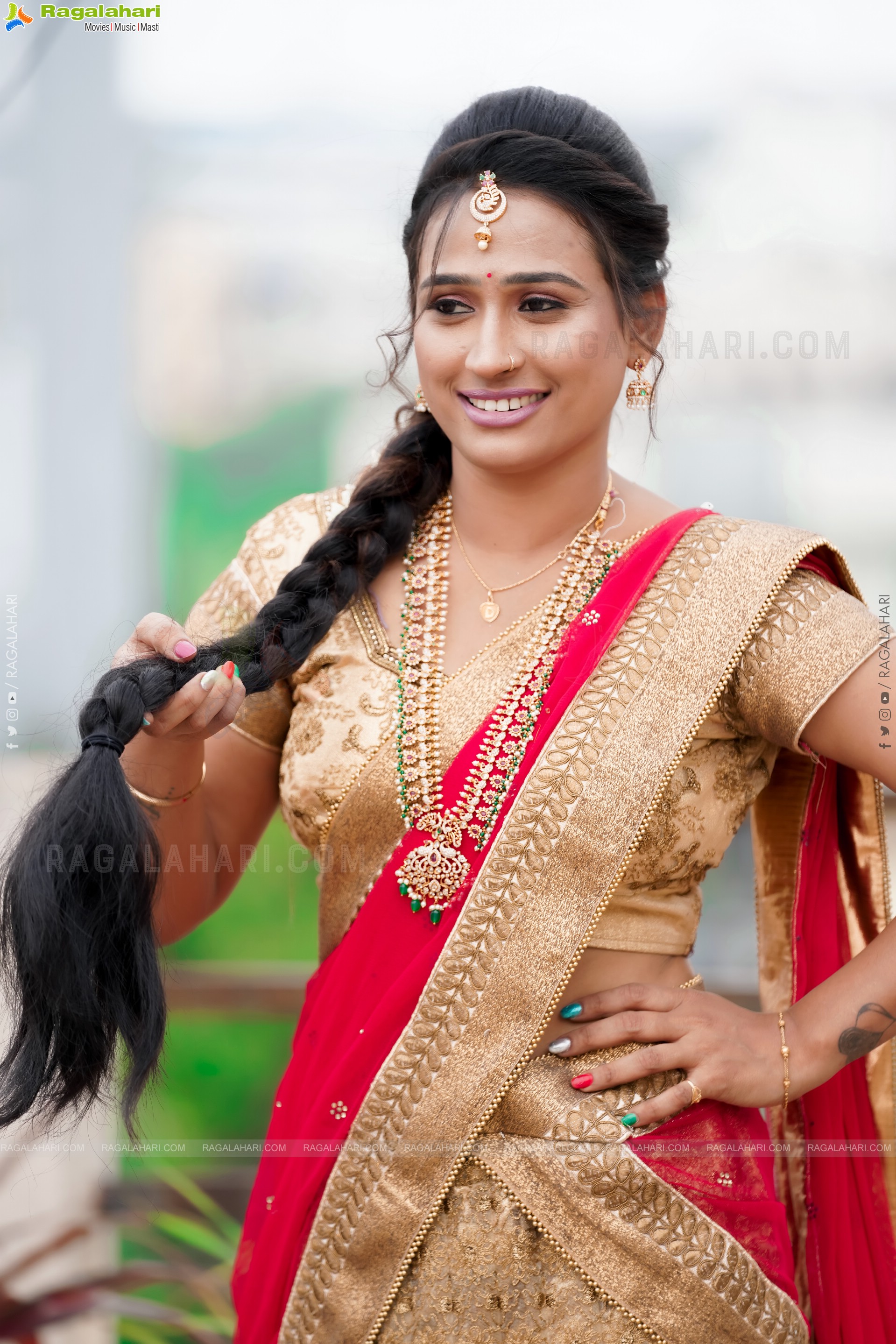 Shaheen Shaik in Traditional Half Saree, Exclusive Photoshoot