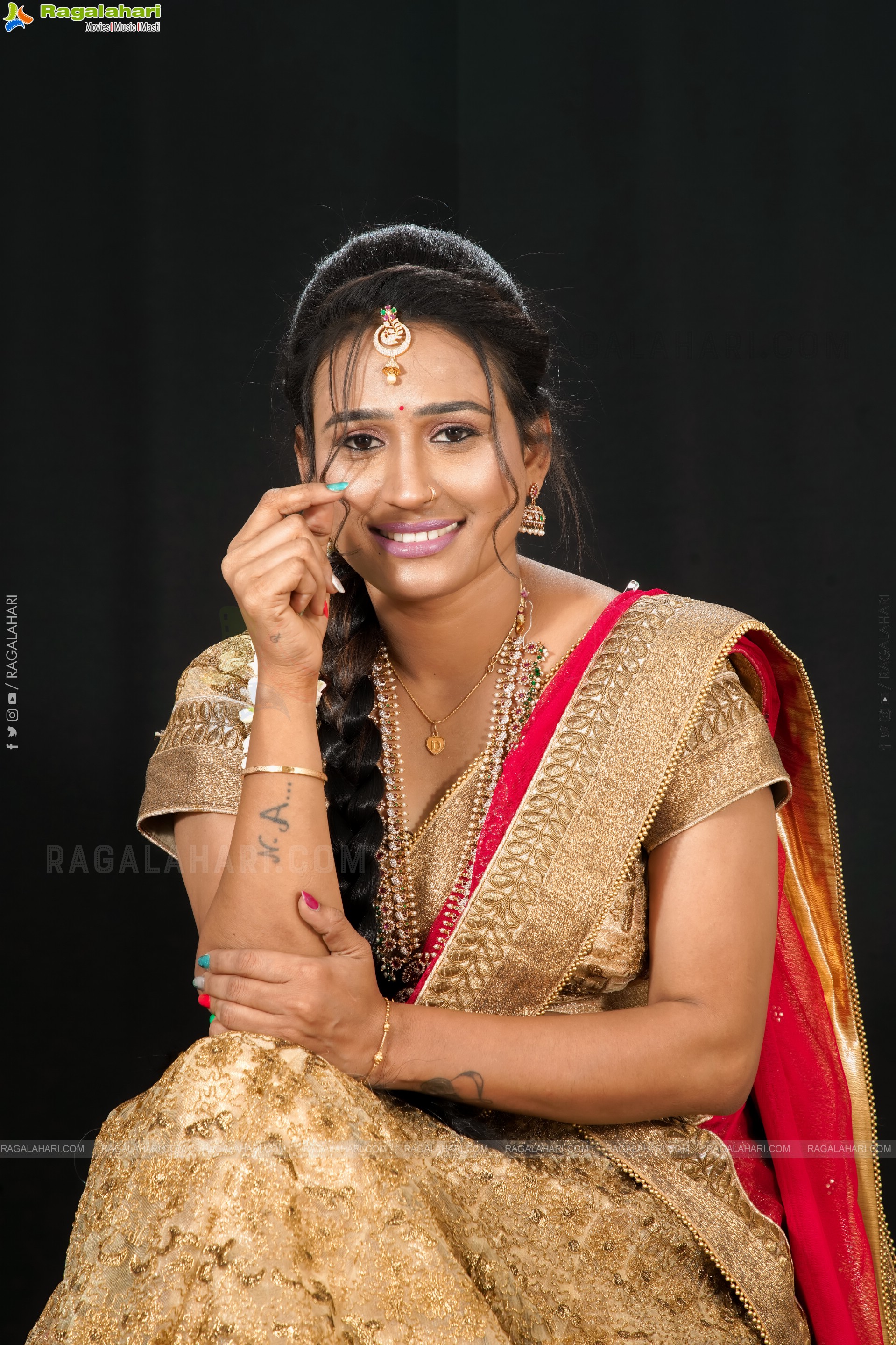 Shaheen Shaik in Traditional Half Saree, Exclusive Photoshoot