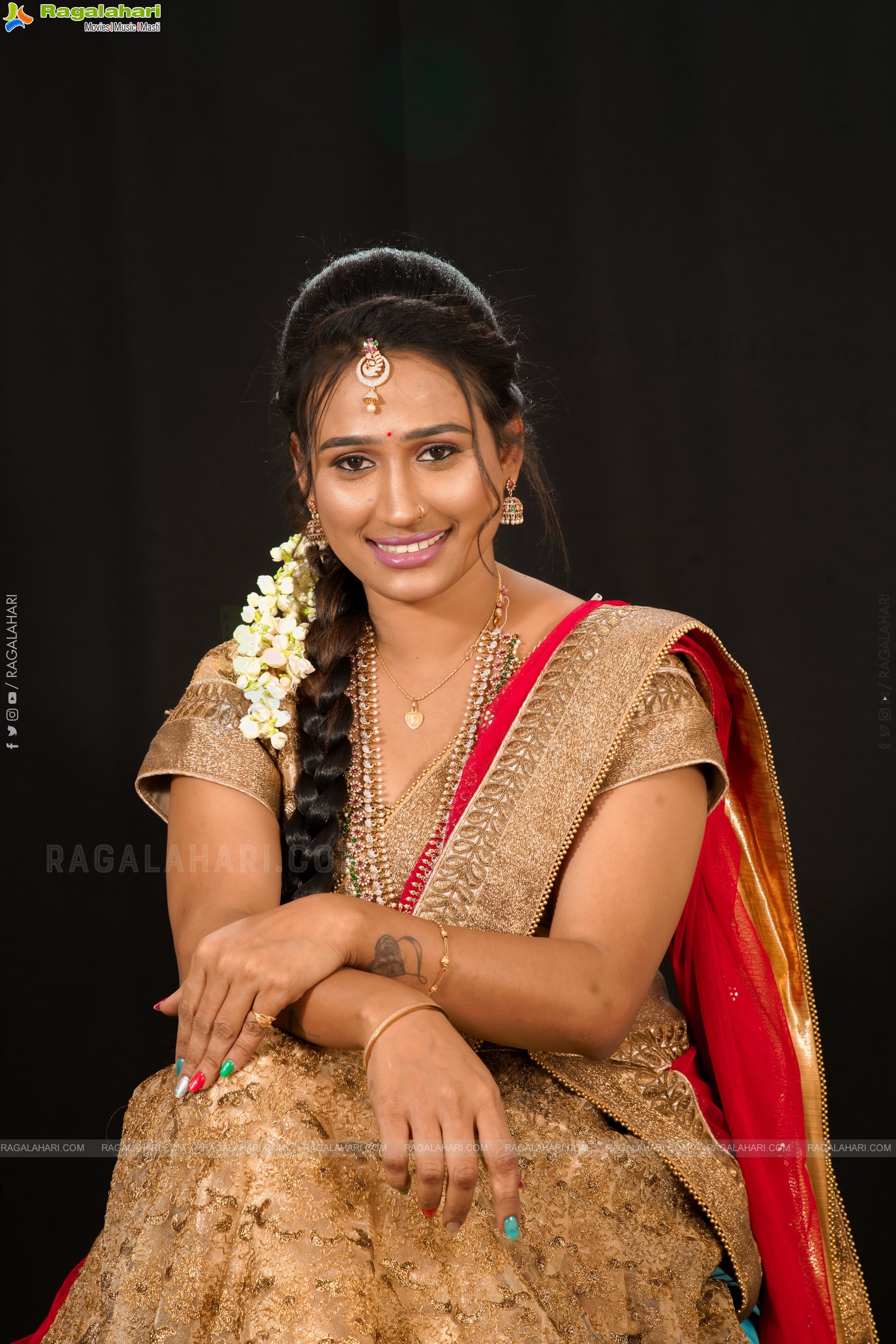 Shaheen Shaik in Traditional Half Saree, Exclusive Photoshoot