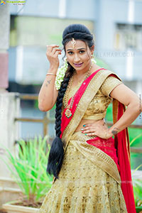 Shaheen Shaik in Half Saree, Exclusive Photoshoot