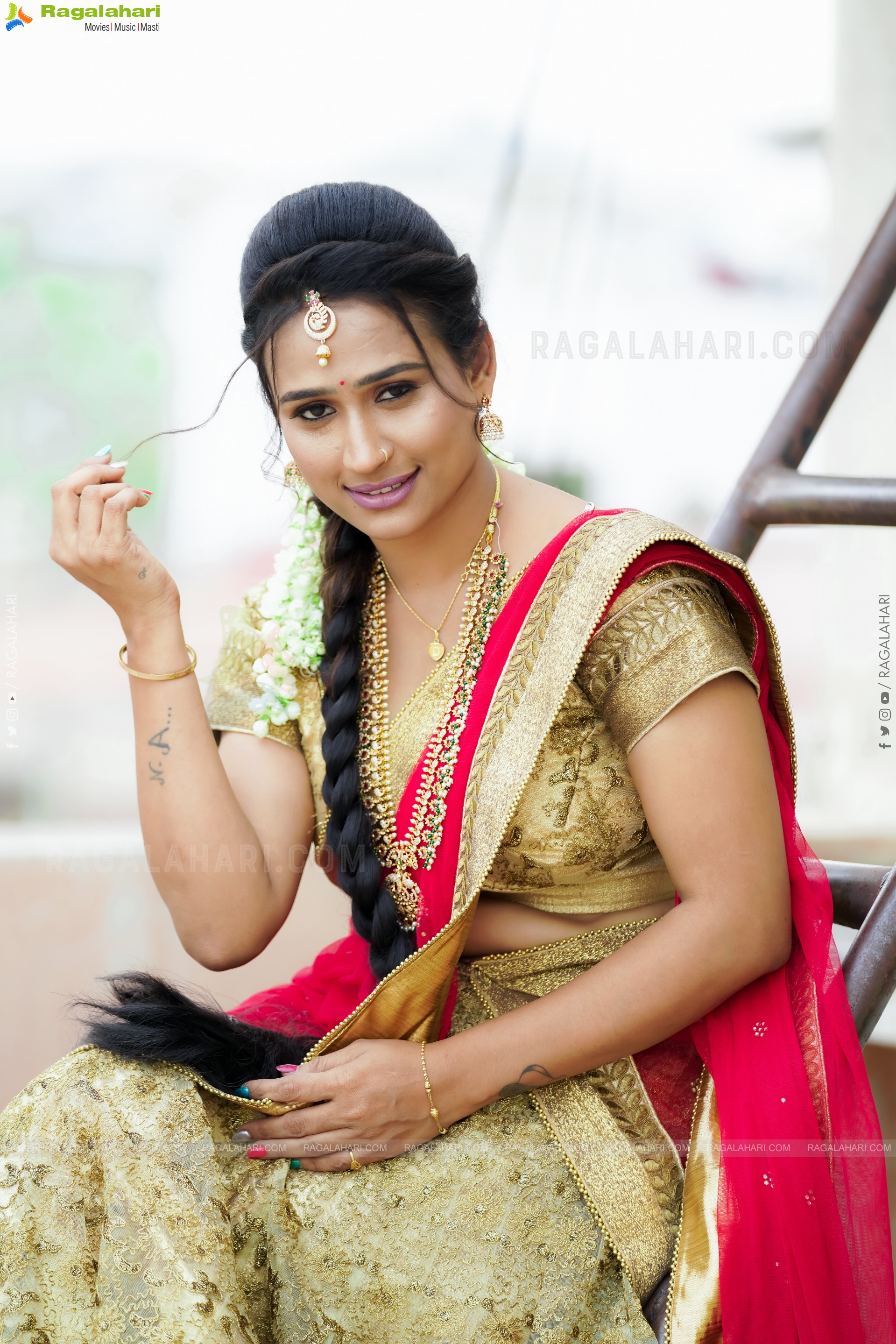 Shaheen Shaik in Traditional Half Saree, Exclusive Photoshoot