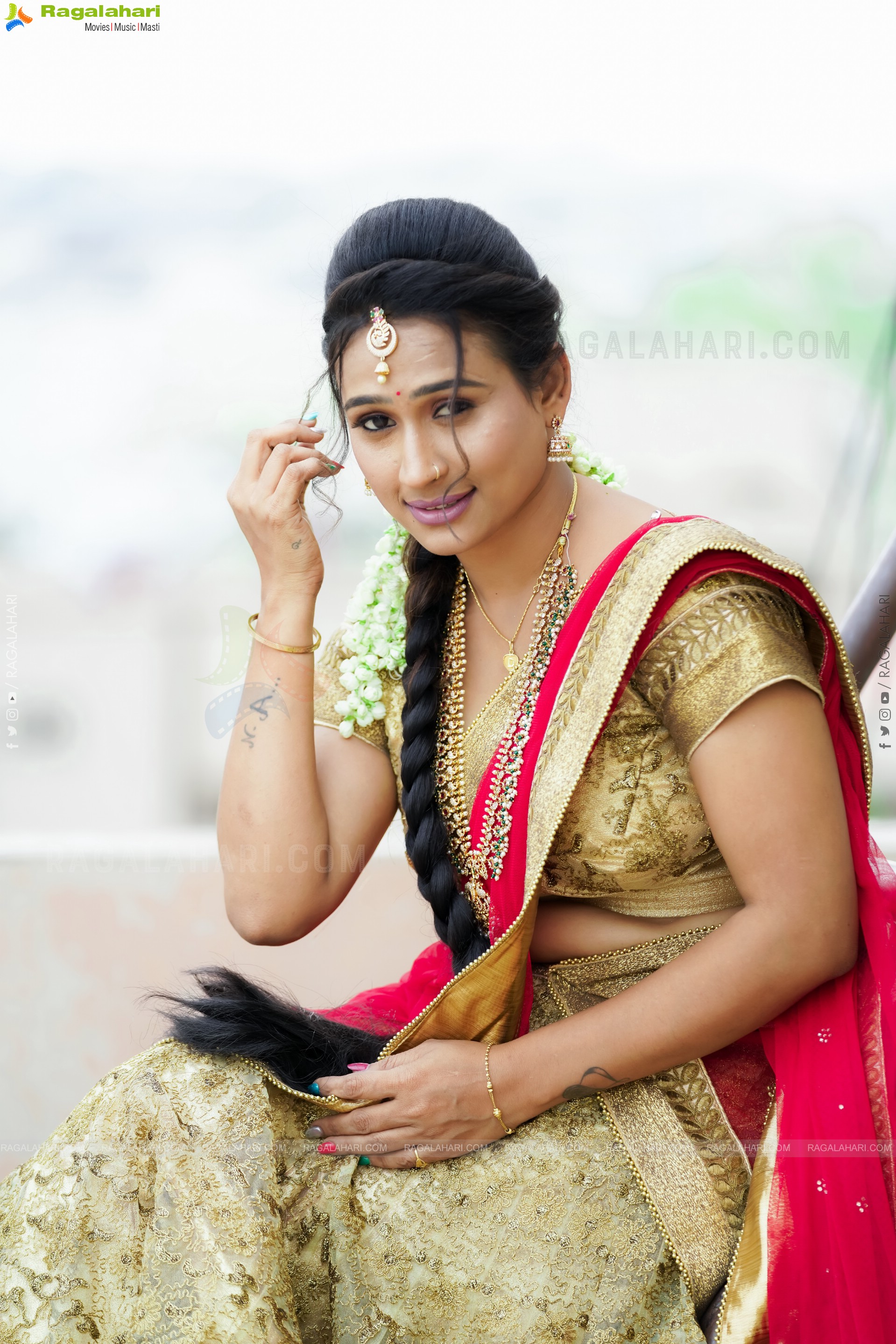 Shaheen Shaik in Traditional Half Saree, Exclusive Photoshoot