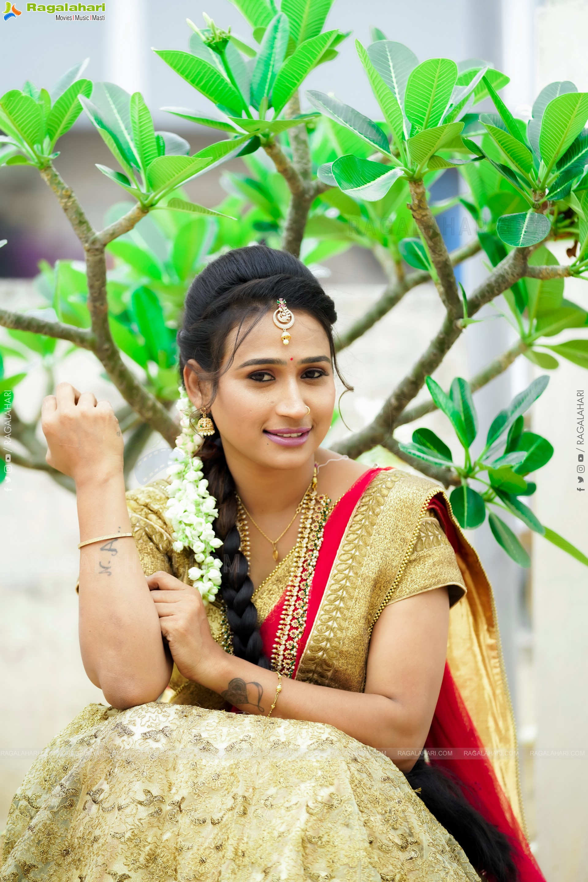 Shaheen Shaik in Traditional Half Saree, Exclusive Photoshoot
