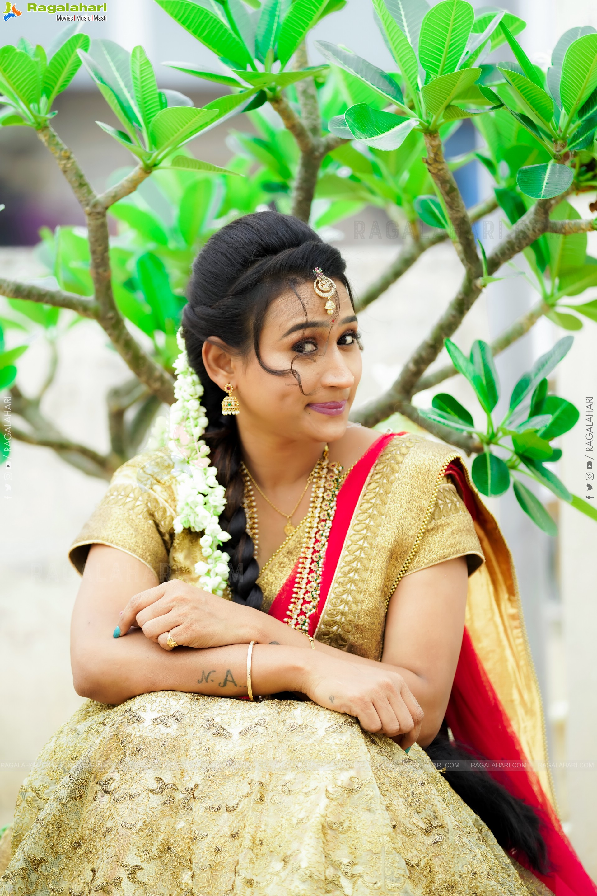 Shaheen Shaik in Traditional Half Saree, Exclusive Photoshoot