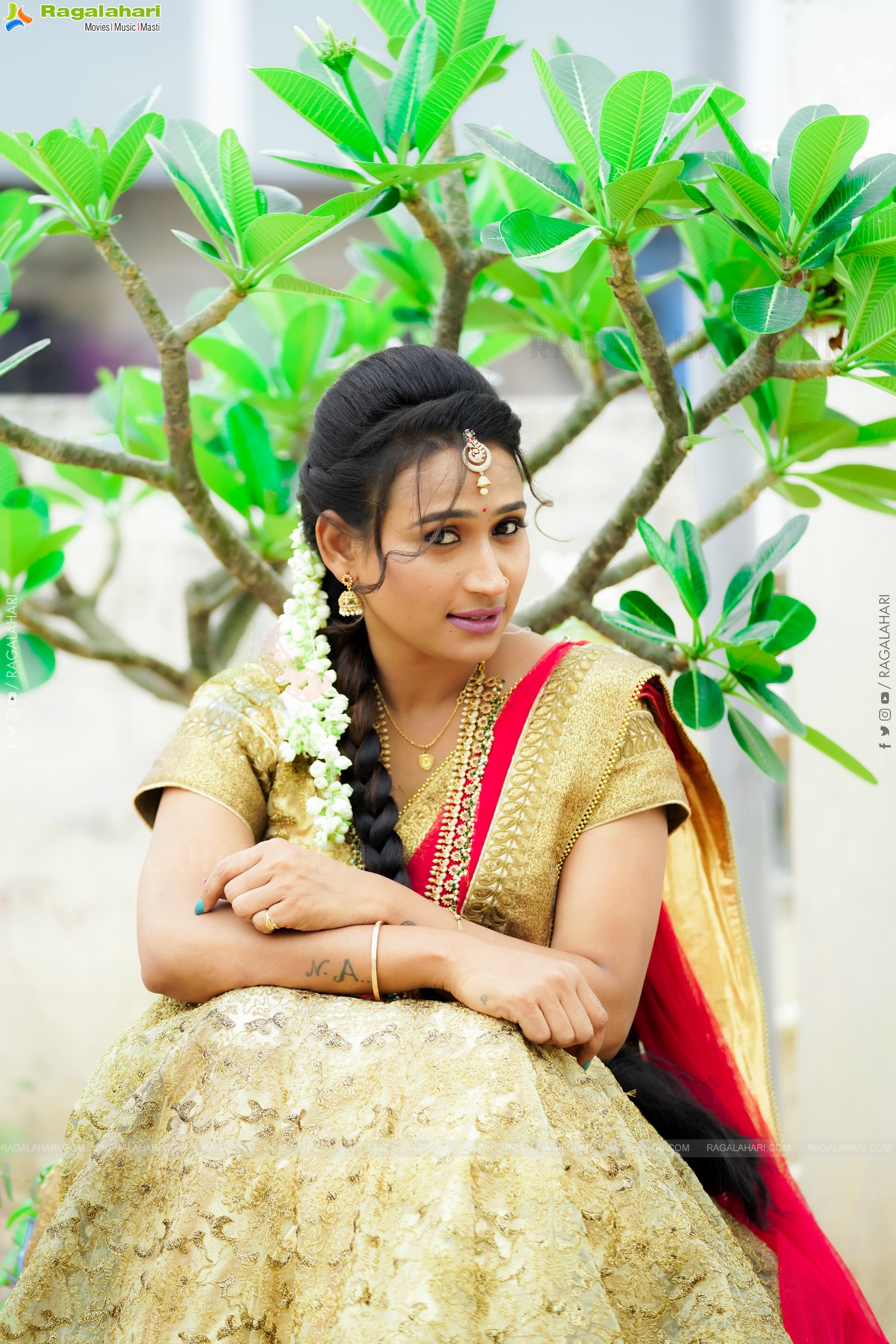 Shaheen Shaik in Traditional Half Saree, Exclusive Photoshoot