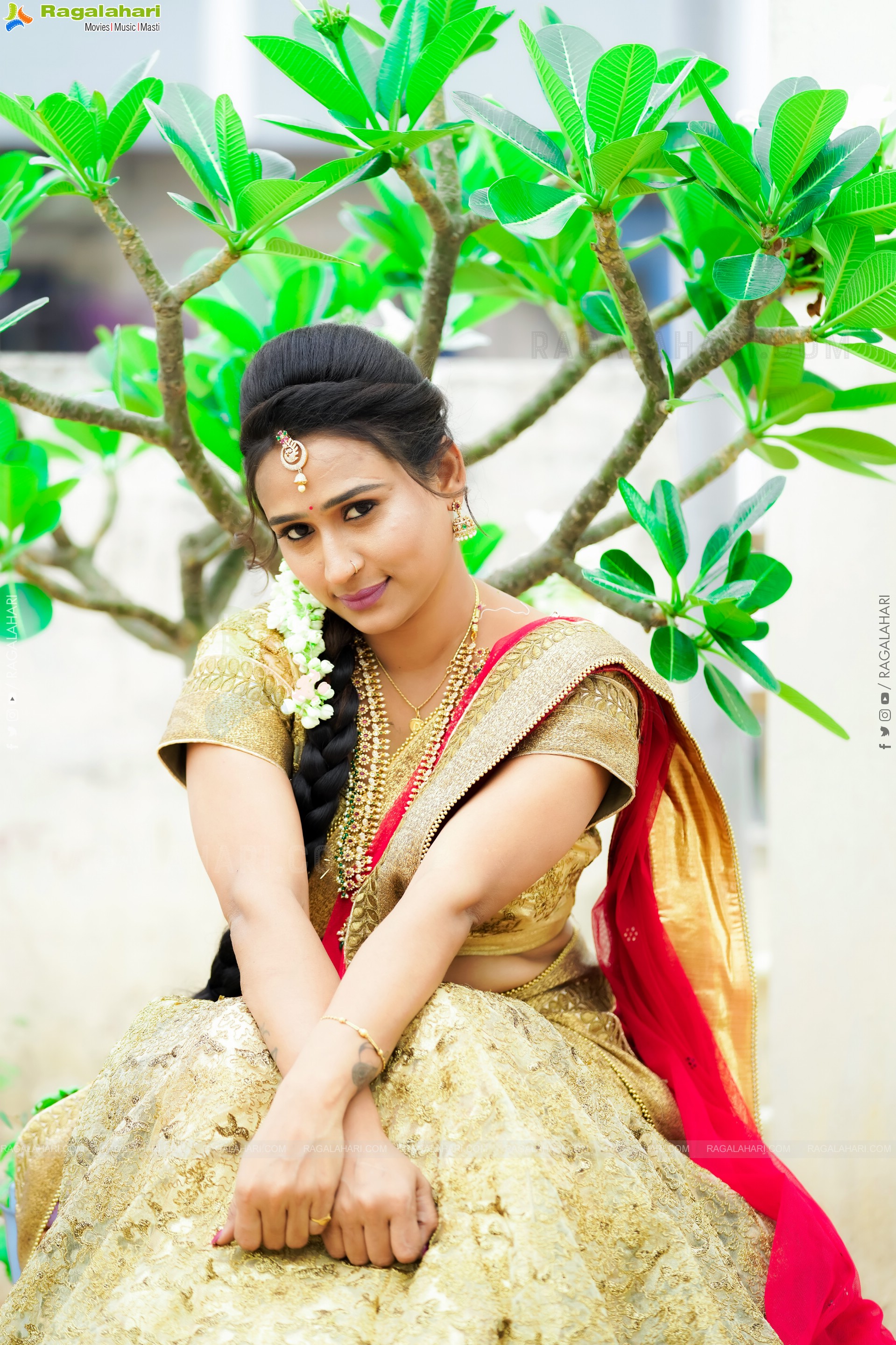 Shaheen Shaik in Traditional Half Saree, Exclusive Photoshoot