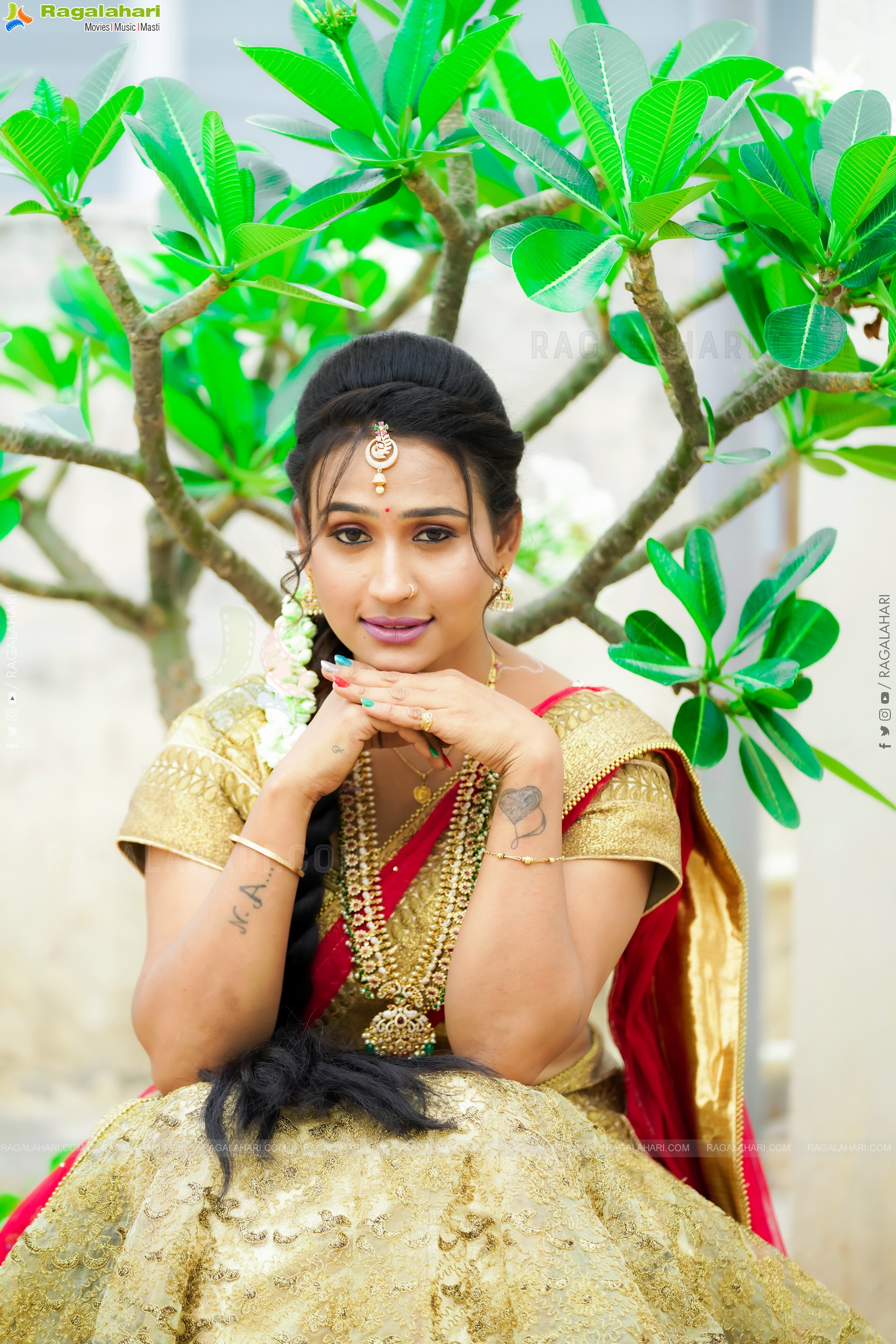 Shaheen Shaik in Traditional Half Saree, Exclusive Photoshoot