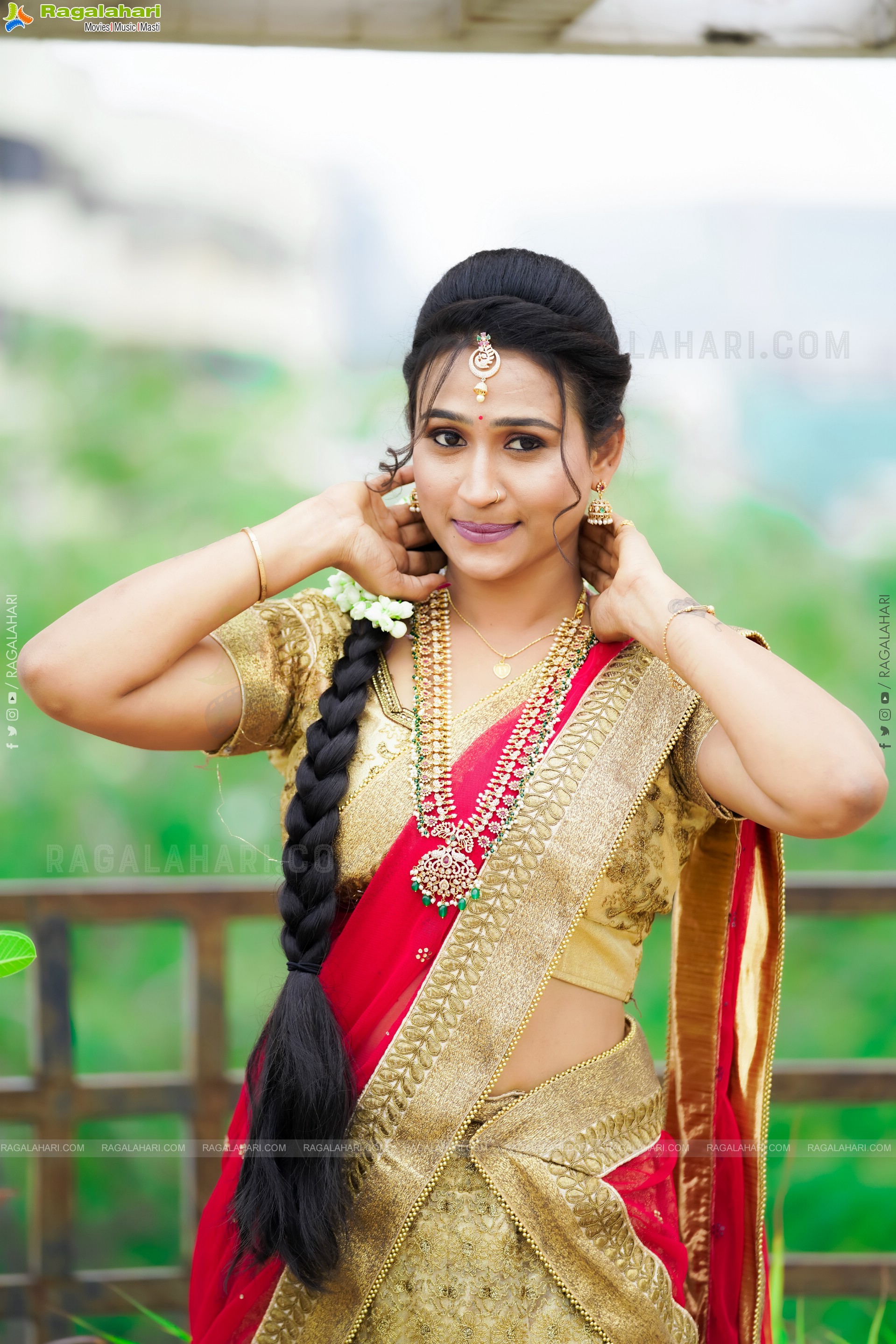 Shaheen Shaik in Traditional Half Saree, Exclusive Photoshoot