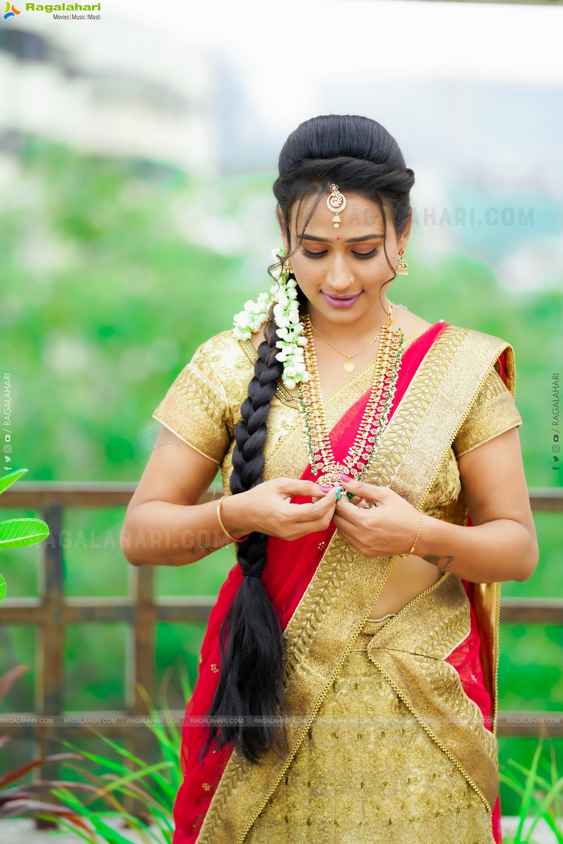 Shaheen Shaik in Traditional Half Saree, Exclusive Photoshoot