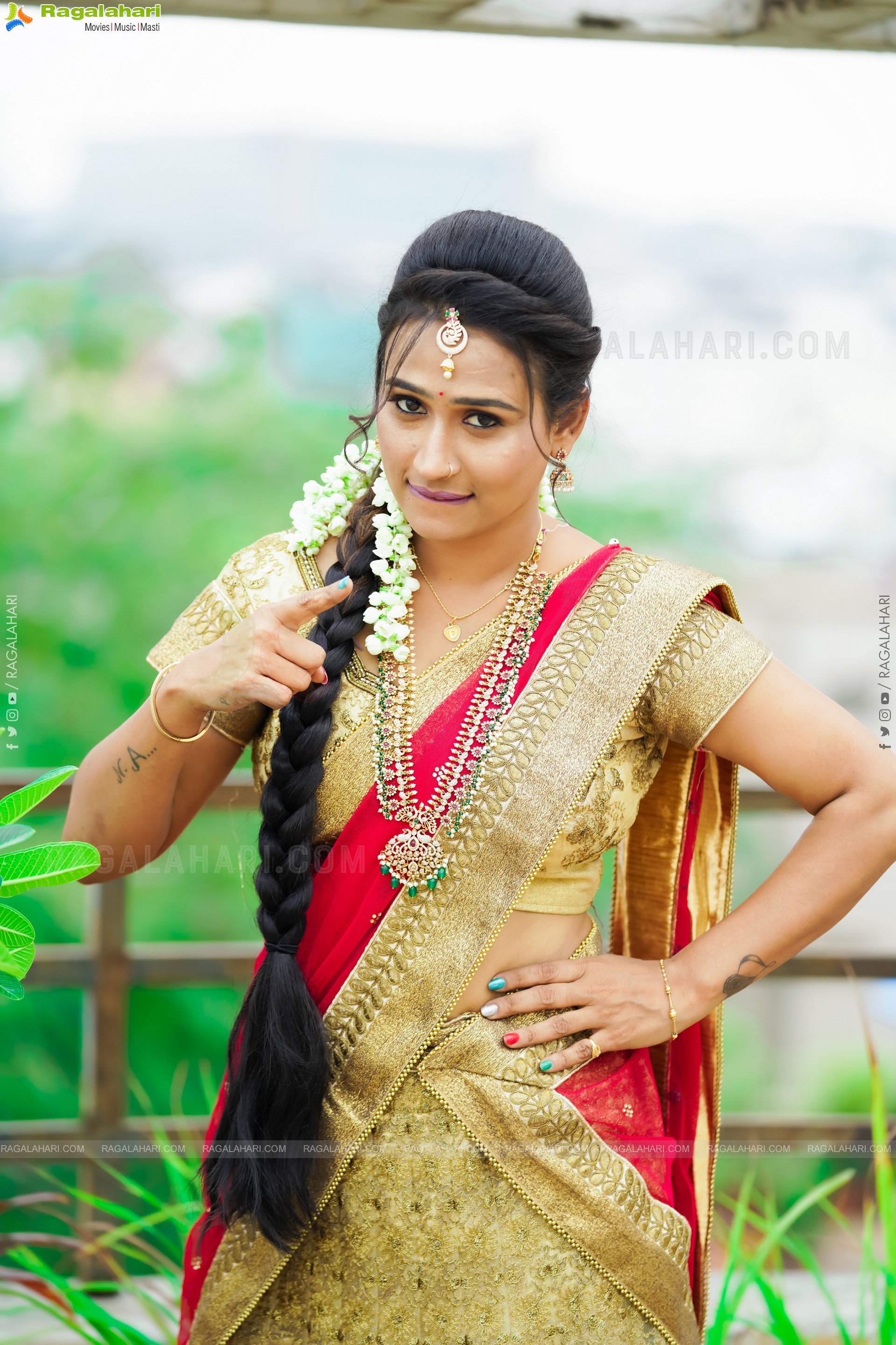 Shaheen Shaik in Traditional Half Saree, Exclusive Photoshoot