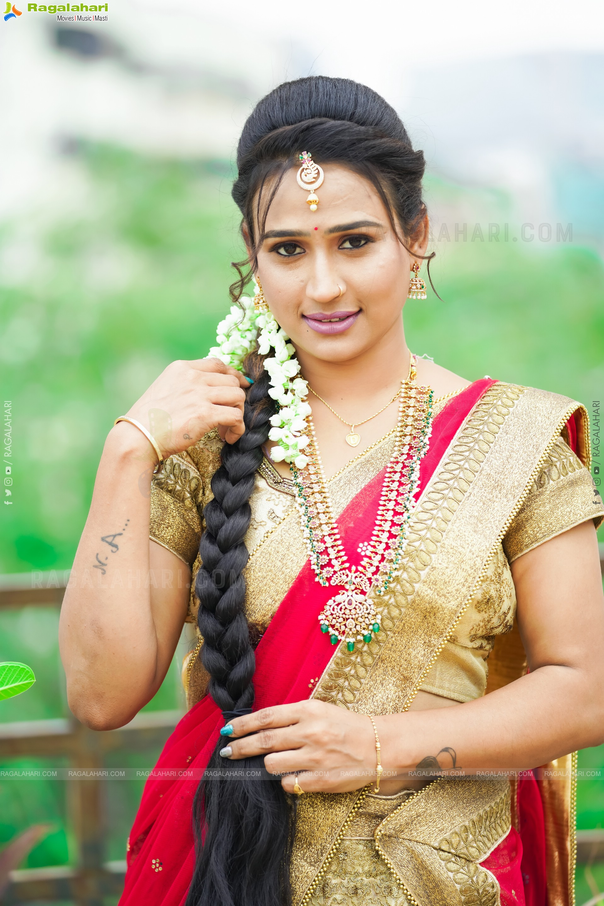 Shaheen Shaik in Traditional Half Saree, Exclusive Photoshoot