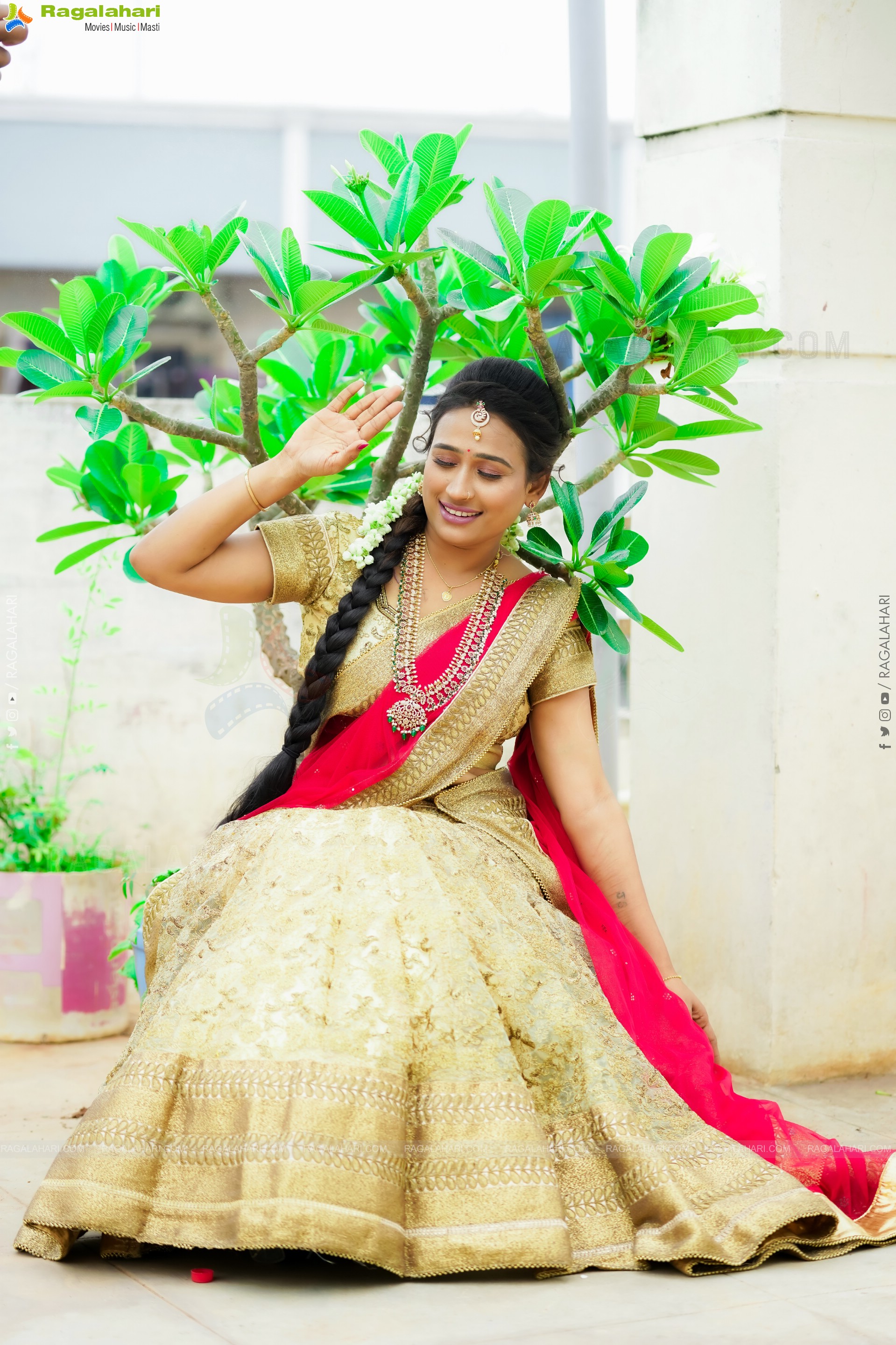 Shaheen Shaik in Traditional Half Saree, Exclusive Photoshoot