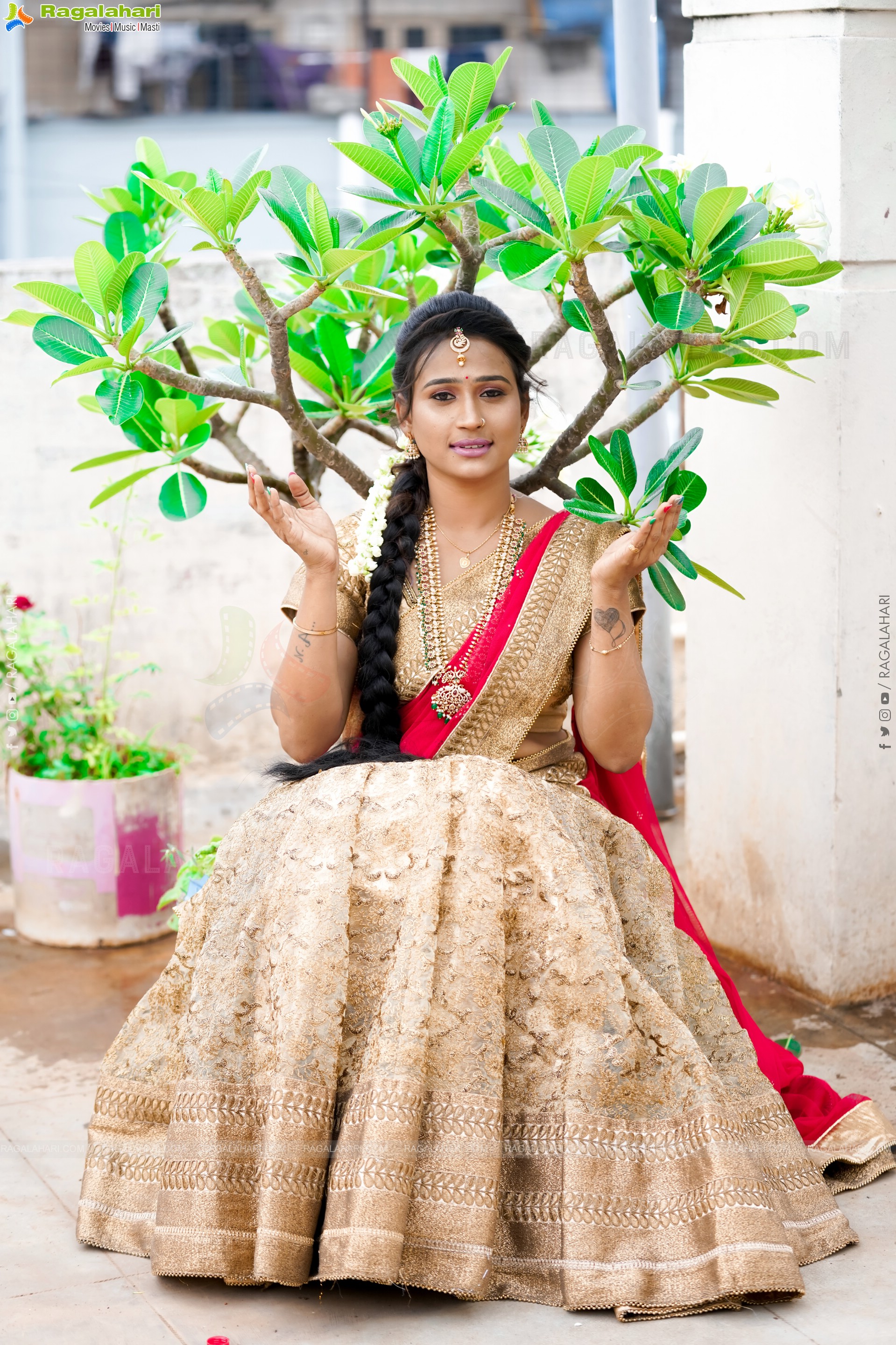 Shaheen Shaik in Traditional Half Saree, Exclusive Photoshoot