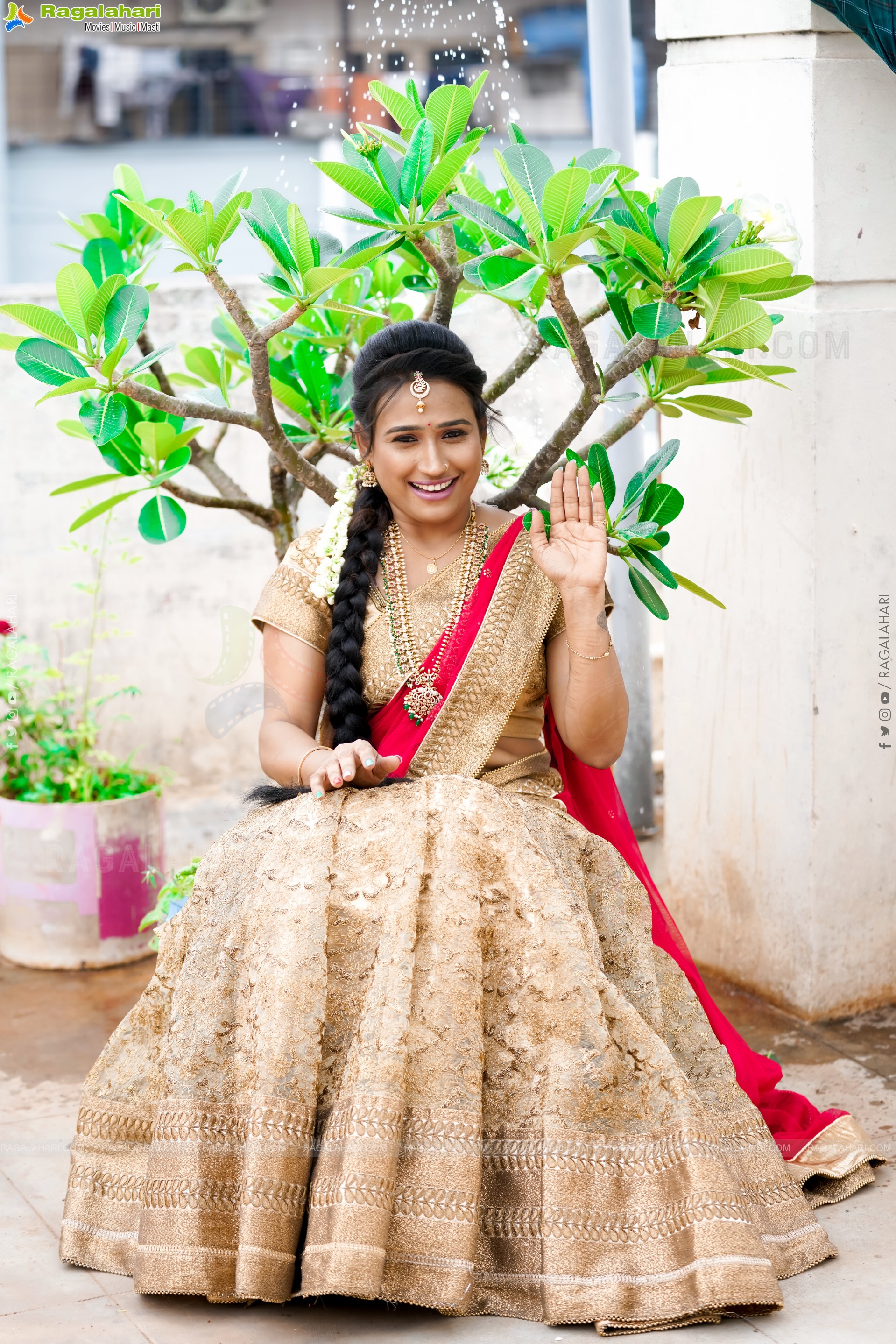 Shaheen Shaik in Traditional Half Saree, Exclusive Photoshoot