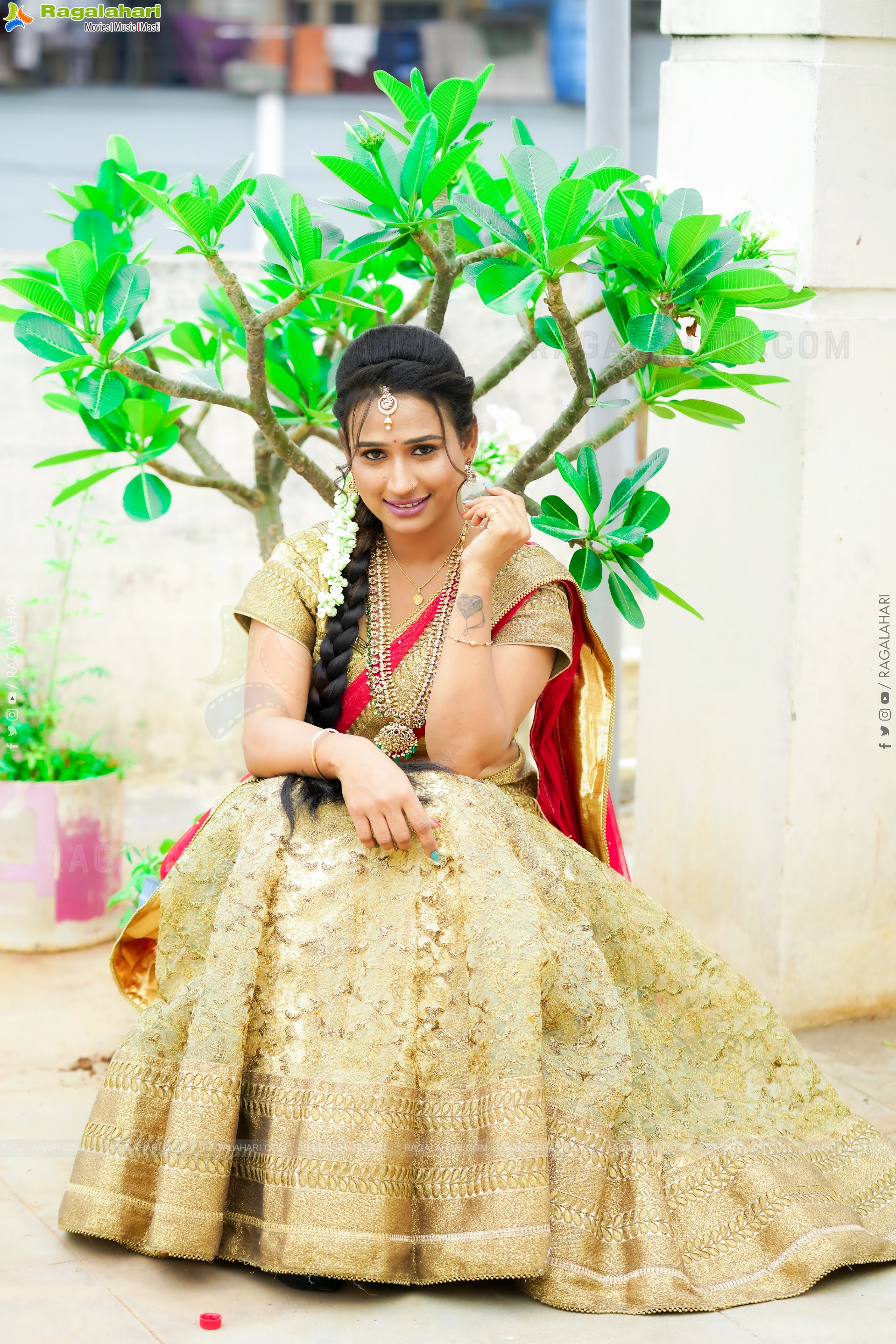 Shaheen Shaik in Traditional Half Saree, Exclusive Photoshoot