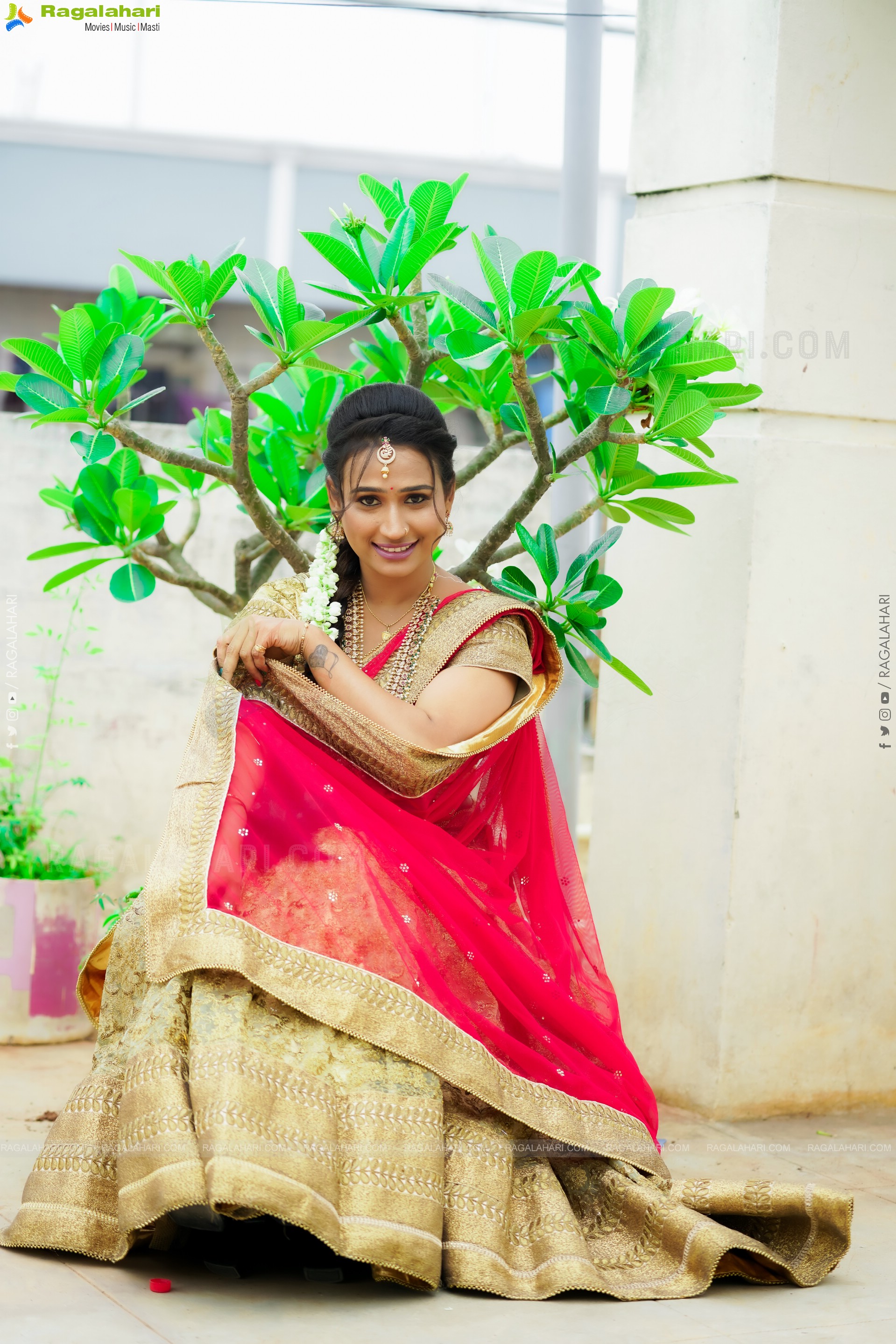 Shaheen Shaik in Traditional Half Saree, Exclusive Photoshoot