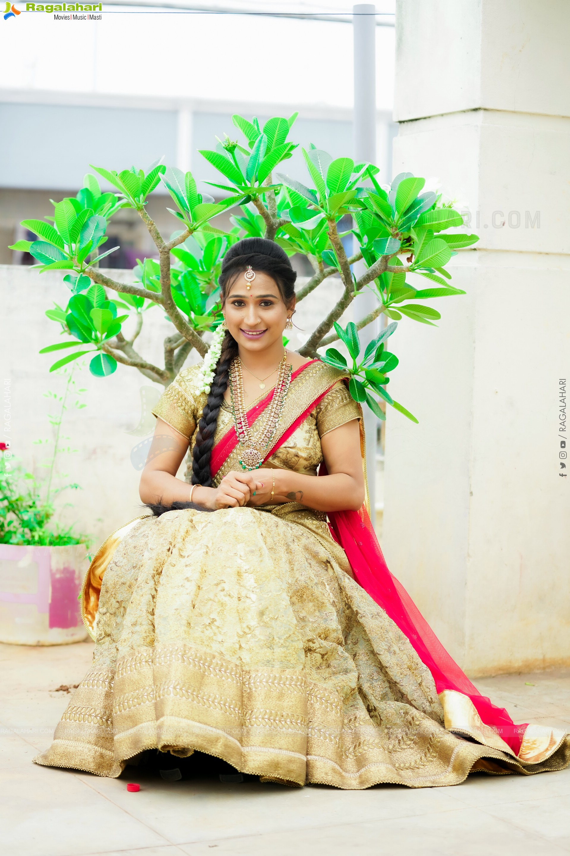 Shaheen Shaik in Traditional Half Saree, Exclusive Photoshoot