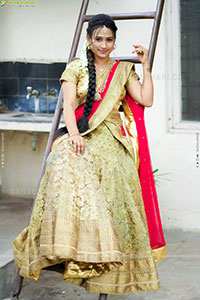 Shaheen Shaik in Half Saree, Exclusive Photoshoot