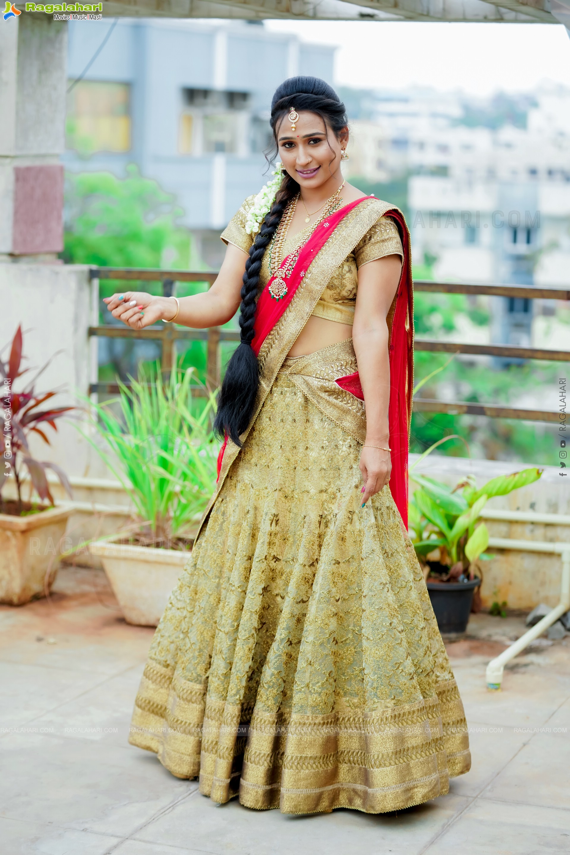 Shaheen Shaik in Traditional Half Saree, Exclusive Photoshoot