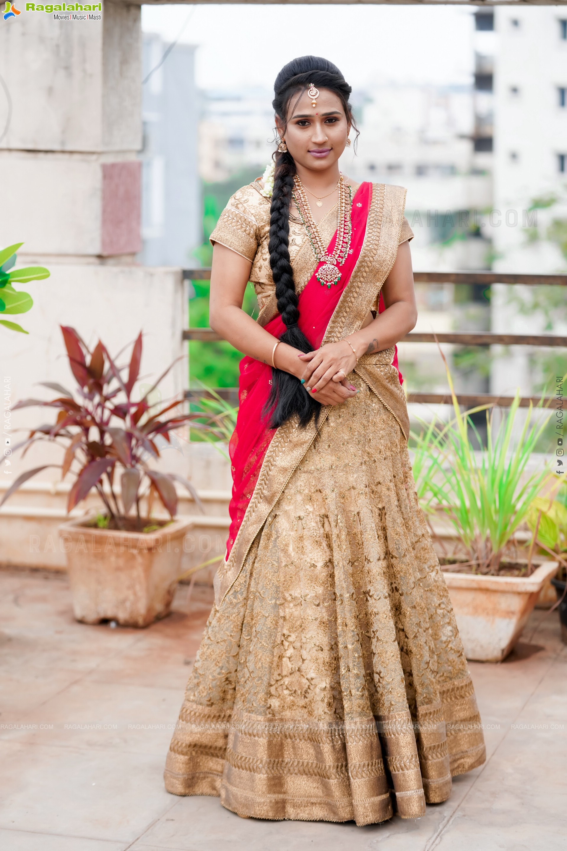 Shaheen Shaik in Traditional Half Saree, Exclusive Photoshoot