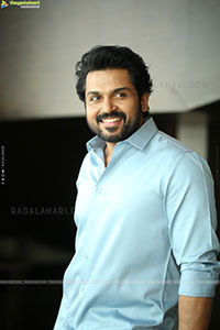 Karthi at Sathyam Sundaram Movie Interview, HD Gallery