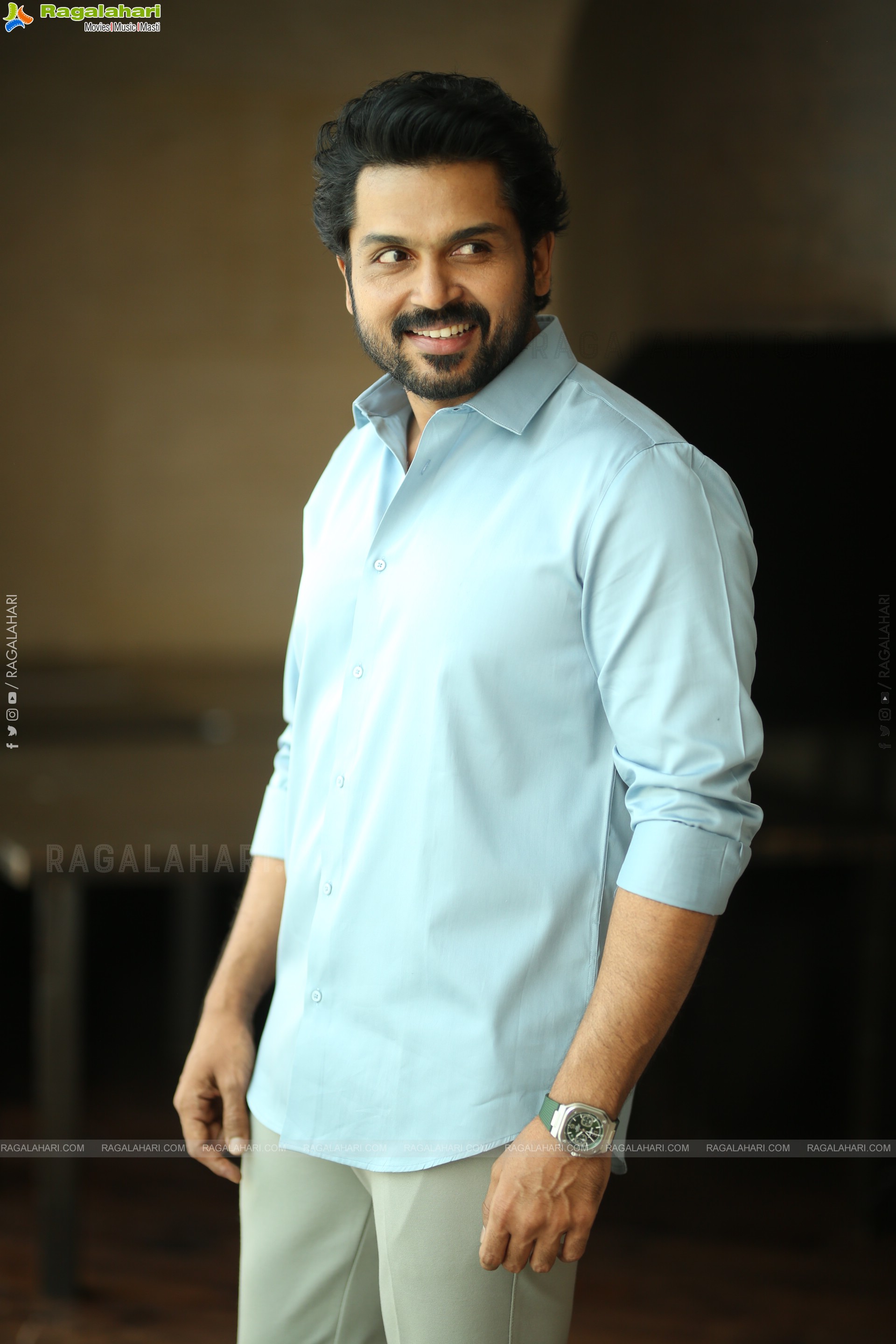 Karthi at Sathyam Sundaram Movie Interview, HD Gallery