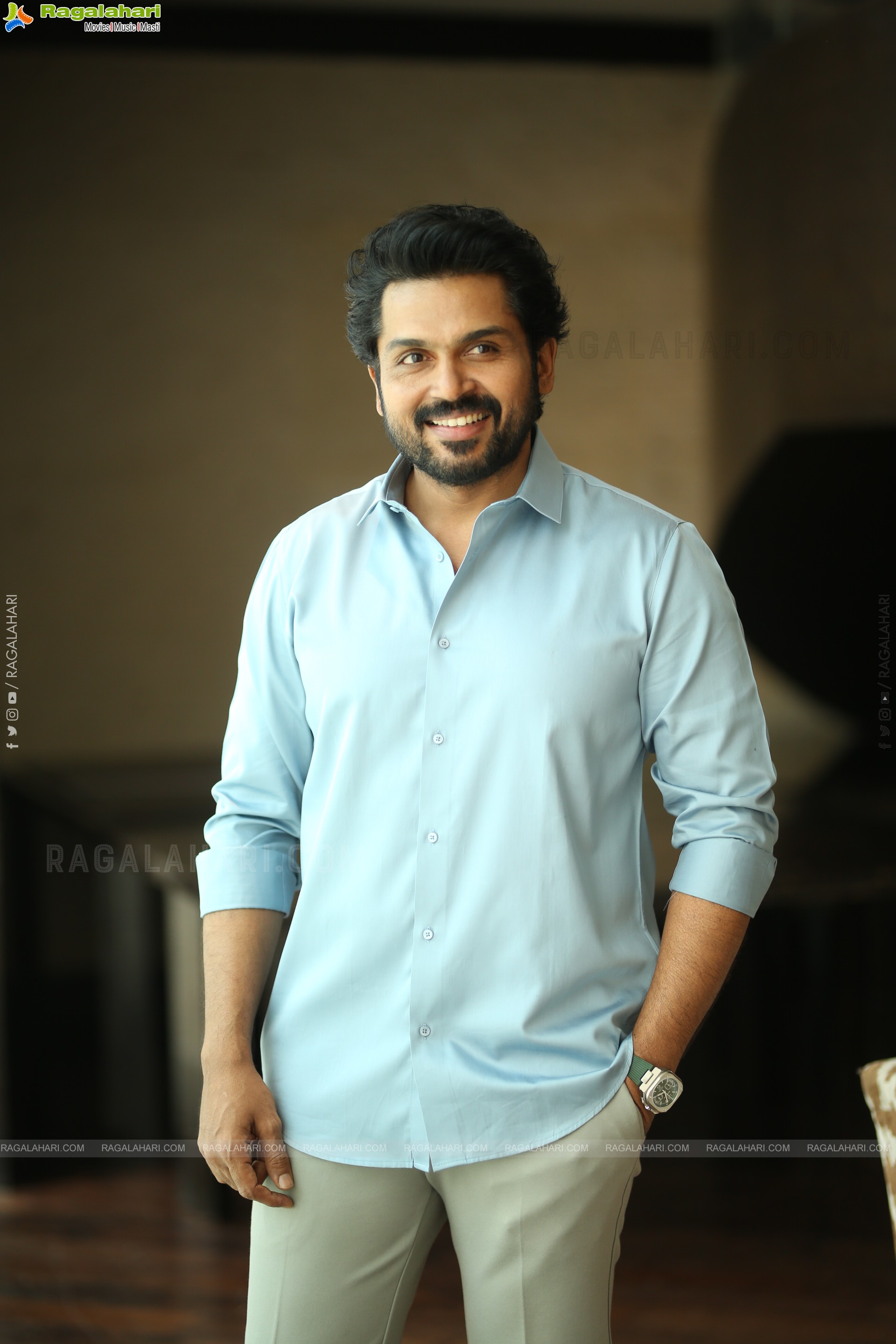 Karthi at Sathyam Sundaram Movie Interview, HD Gallery