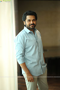 Karthi at Sathyam Sundaram Movie Interview, HD Gallery