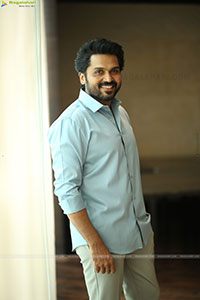 Karthi at Sathyam Sundaram Movie Interview, HD Gallery