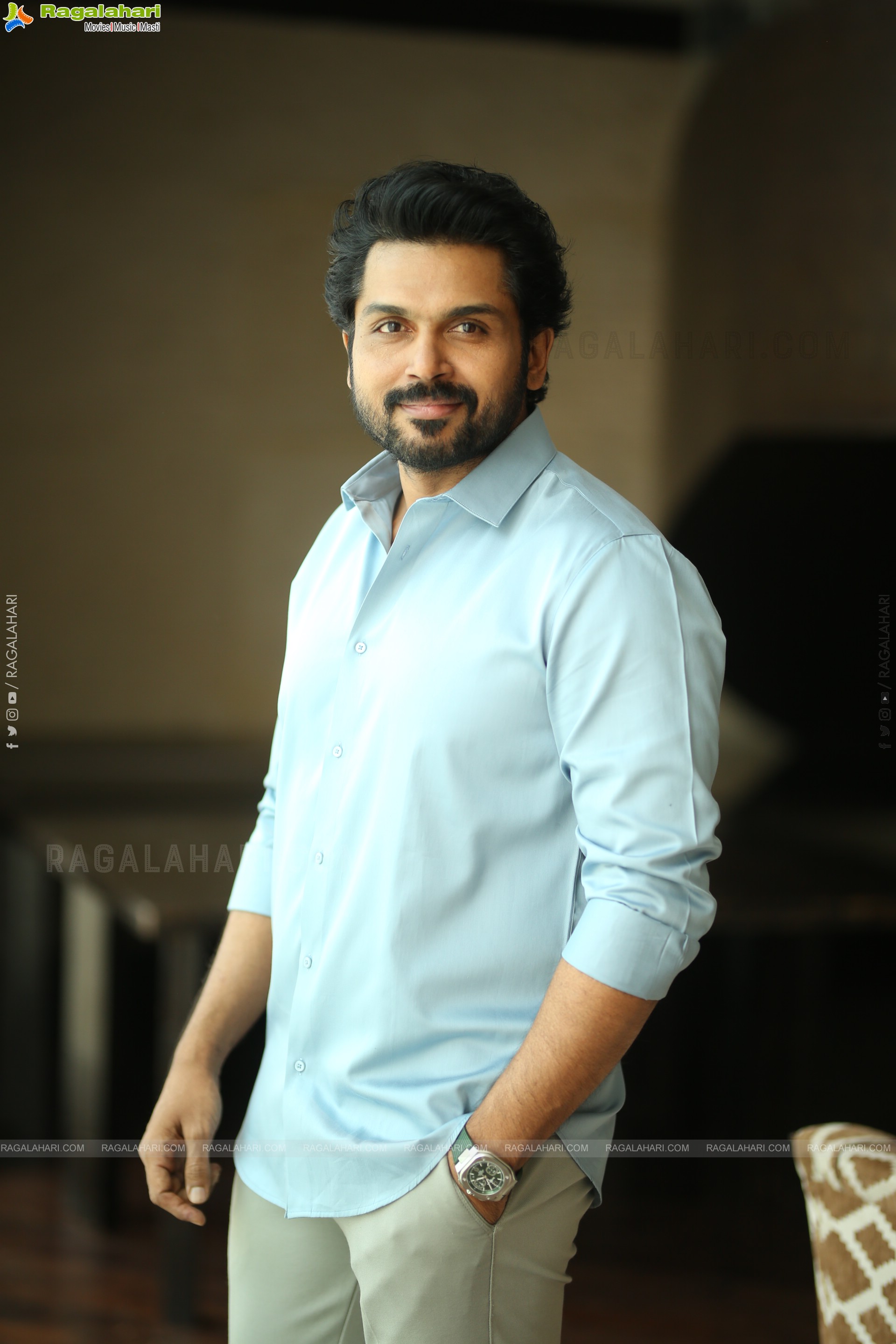 Karthi at Sathyam Sundaram Movie Interview, HD Gallery