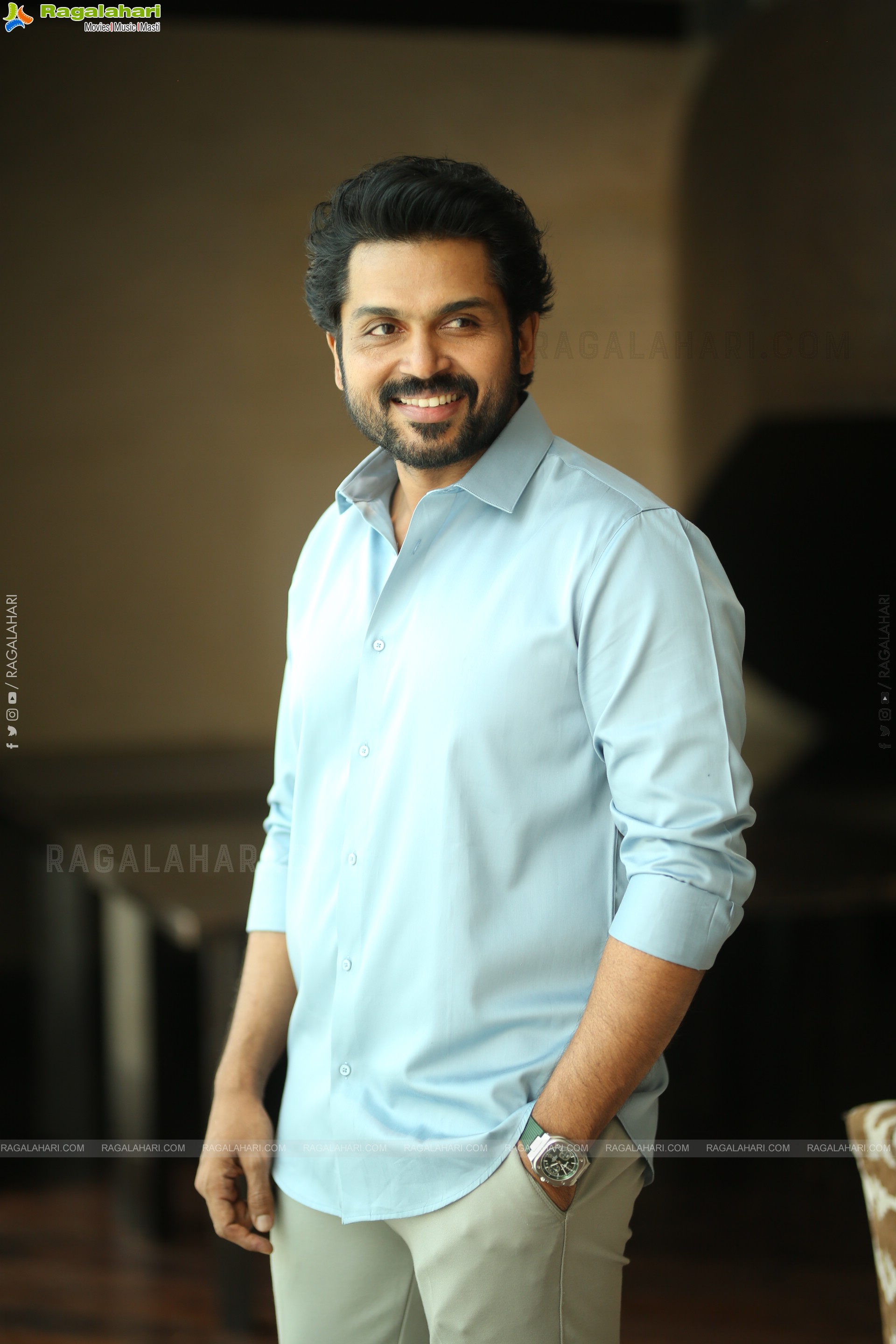 Karthi at Sathyam Sundaram Movie Interview, HD Gallery