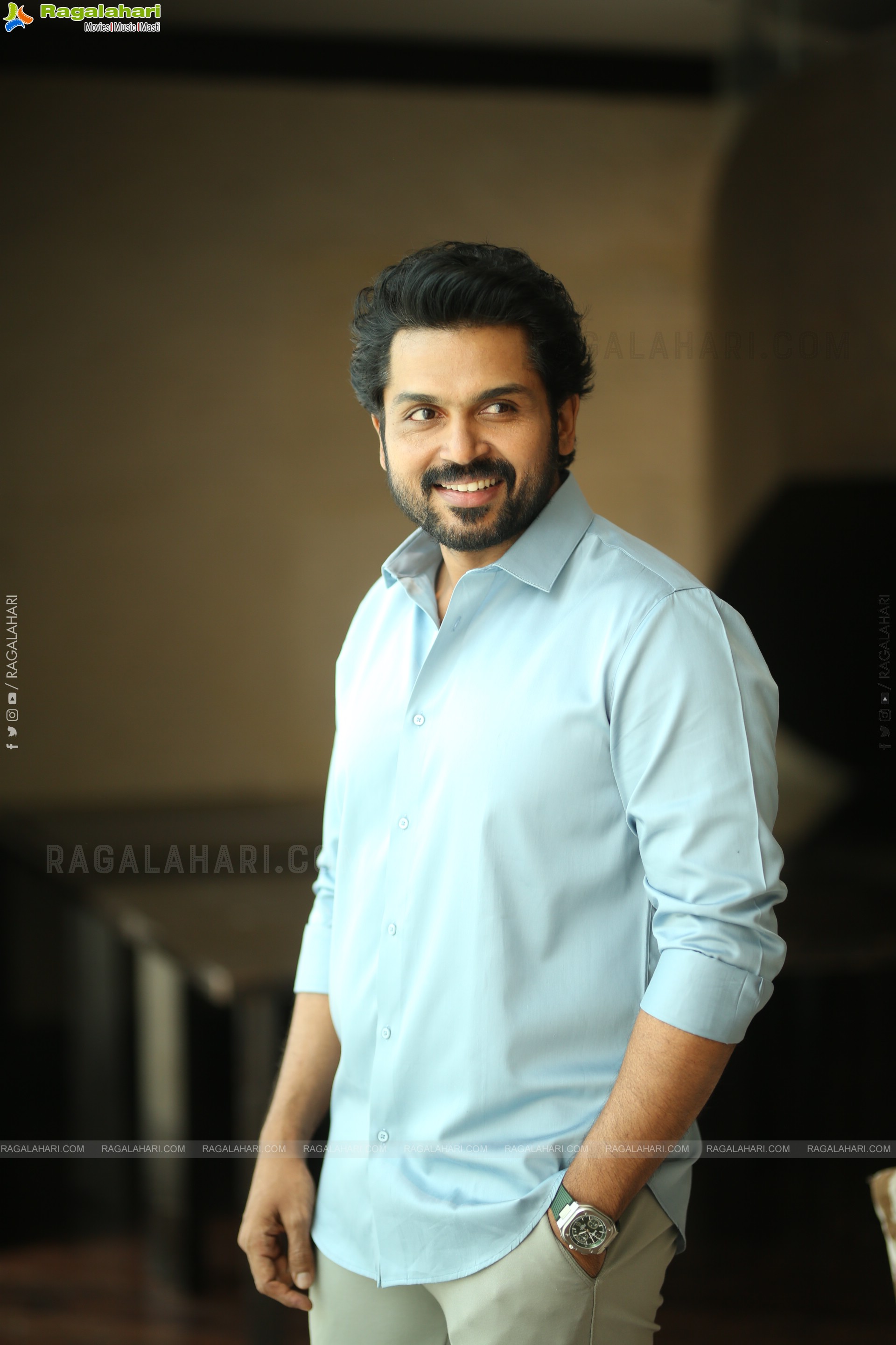 Karthi at Sathyam Sundaram Movie Interview, HD Gallery