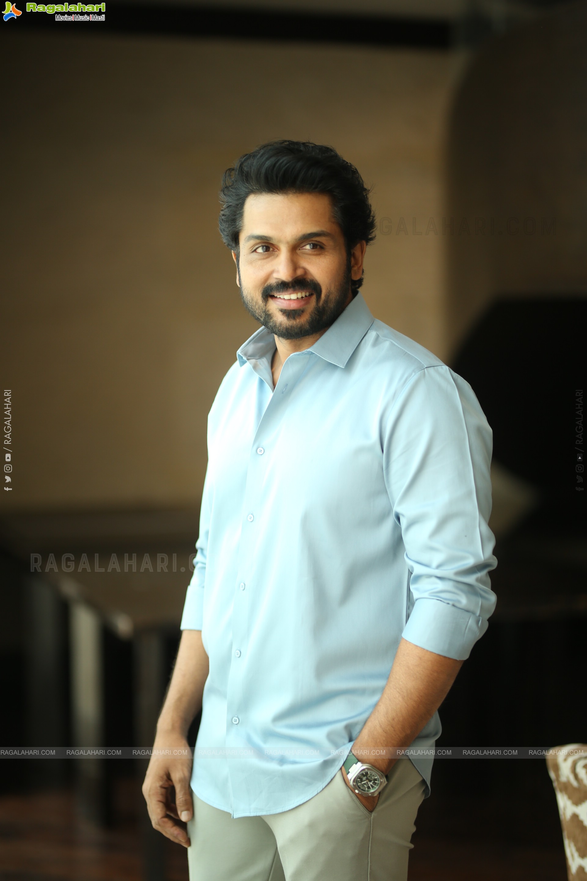 Karthi at Sathyam Sundaram Movie Interview, HD Gallery