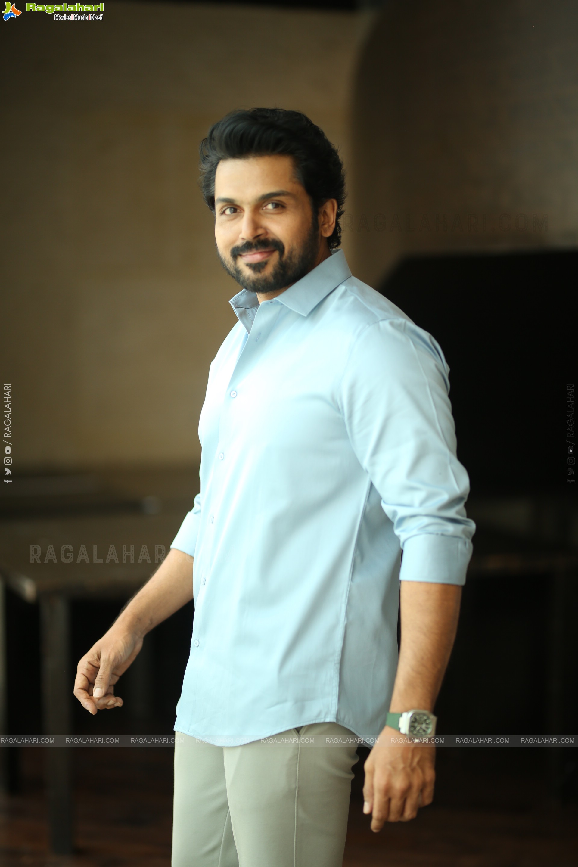 Karthi at Sathyam Sundaram Movie Interview, HD Gallery