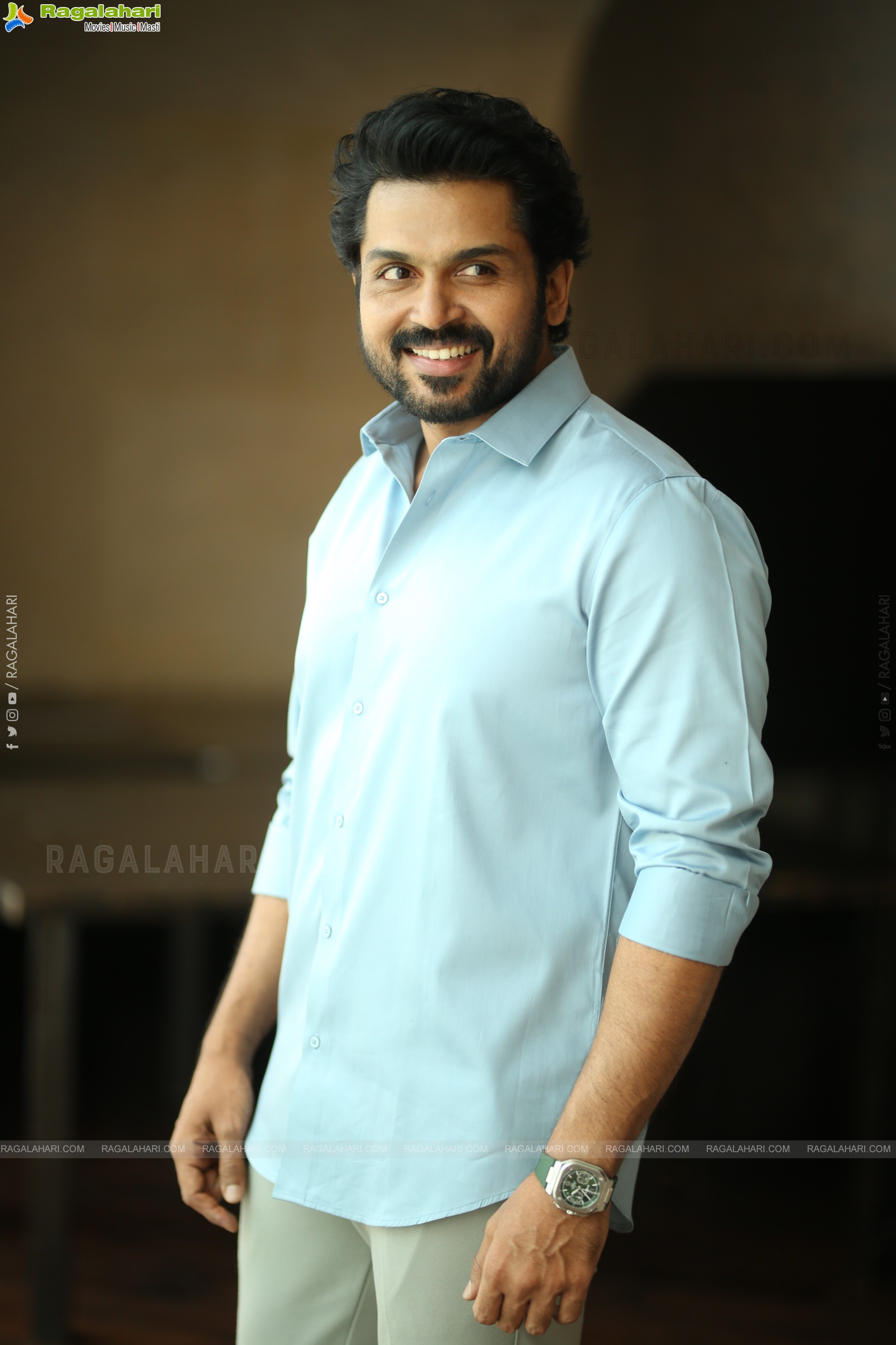 Karthi at Sathyam Sundaram Movie Interview, HD Gallery