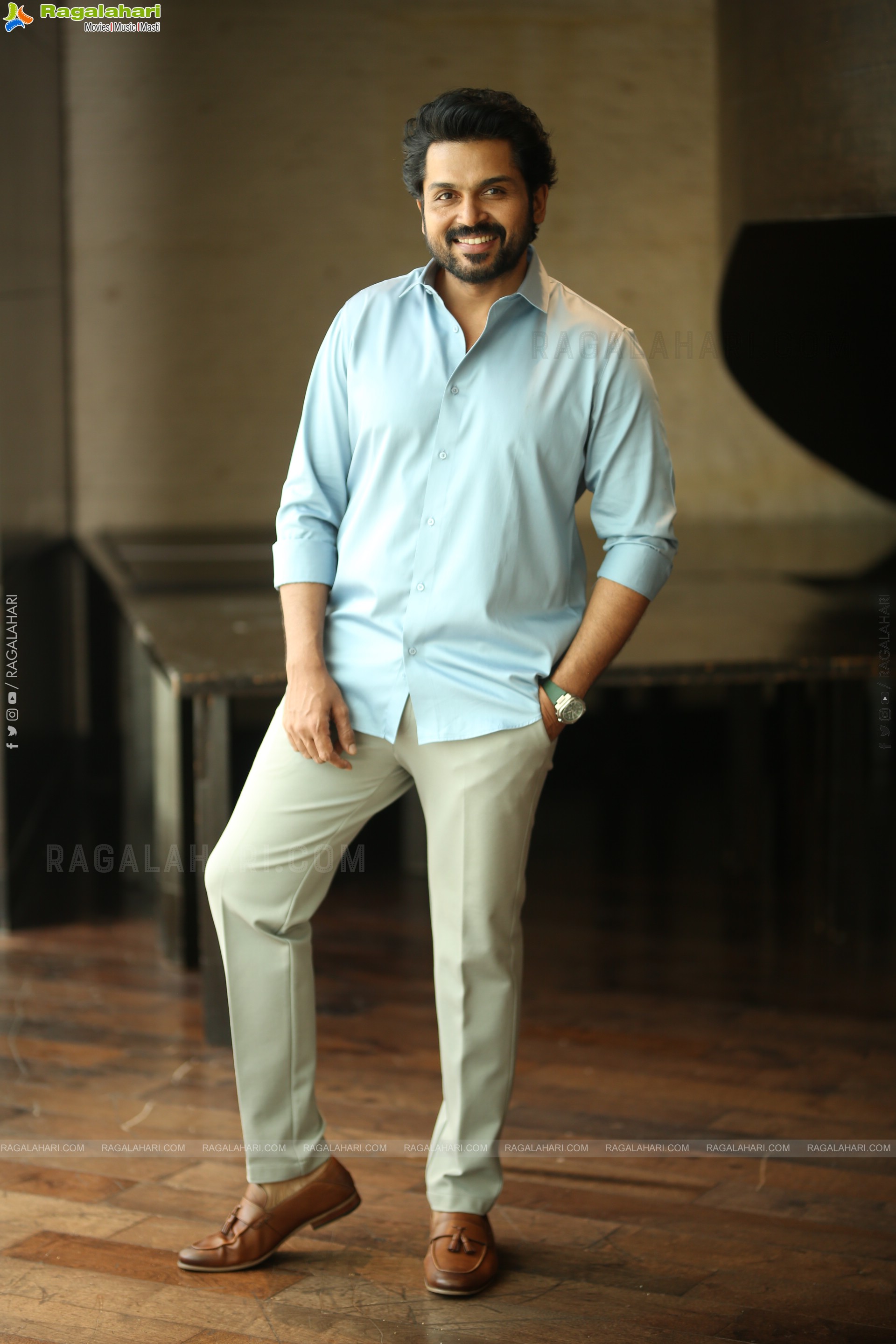 Karthi at Sathyam Sundaram Movie Interview, HD Gallery