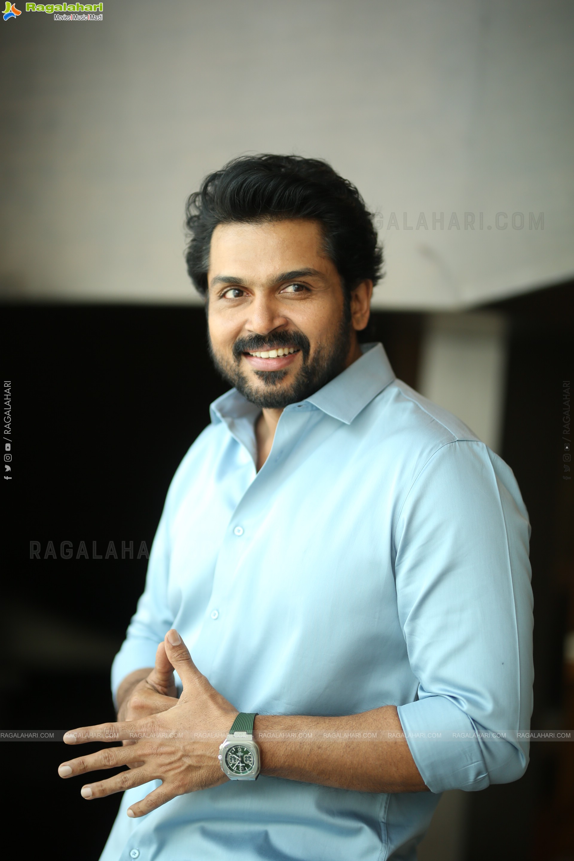 Karthi at Sathyam Sundaram Movie Interview, HD Gallery