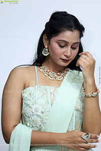 Bhavishya Yalavarthi in Dazzling Green Designer Dress