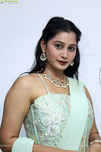 Bhavishya Yalavarthi in Dazzling Green Designer Dress