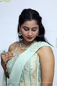 Bhavishya Yalavarthi in Dazzling Green Designer Dress