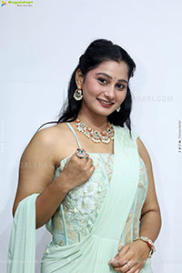 Bhavishya Yalavarthi in Dazzling Green Designer Dress