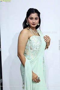 Bhavishya Yalavarthi in Dazzling Green Designer Dress