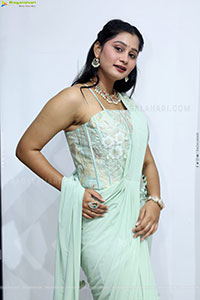 Bhavishya Yalavarthi in Dazzling Green Designer Dress