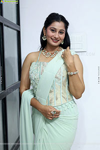 Bhavishya Yalavarthi in Dazzling Green Designer Dress