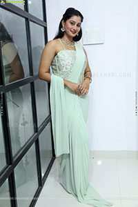 Bhavishya Yalavarthi in Dazzling Green Designer Dress